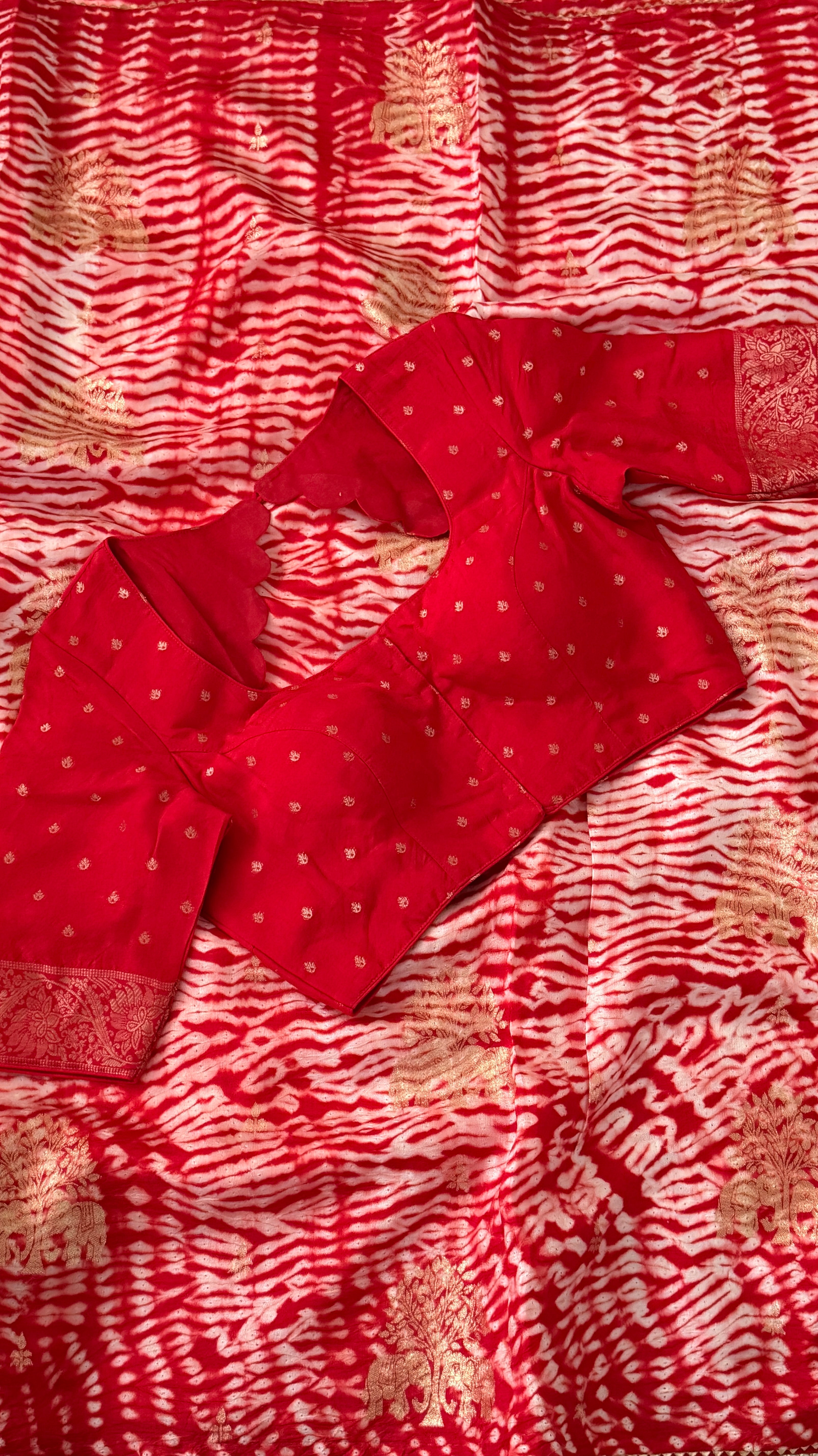 Red Dola Silk Saree