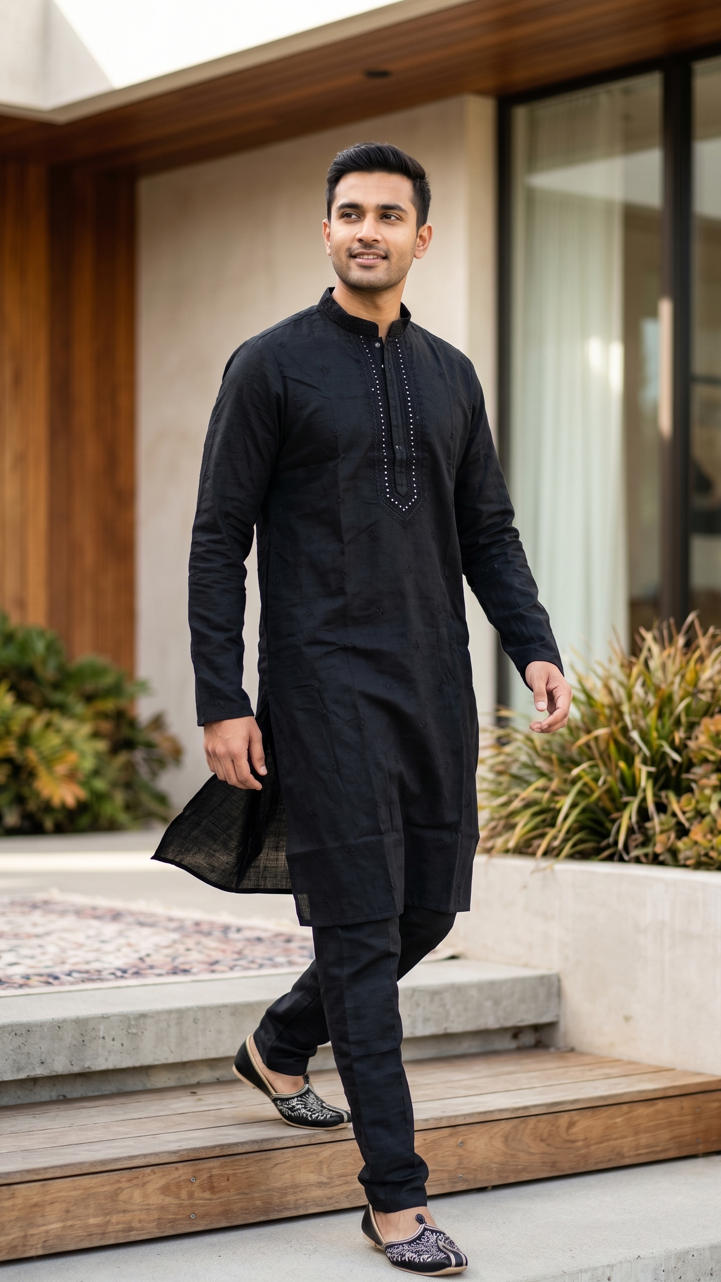 Royal Black Kurta Set