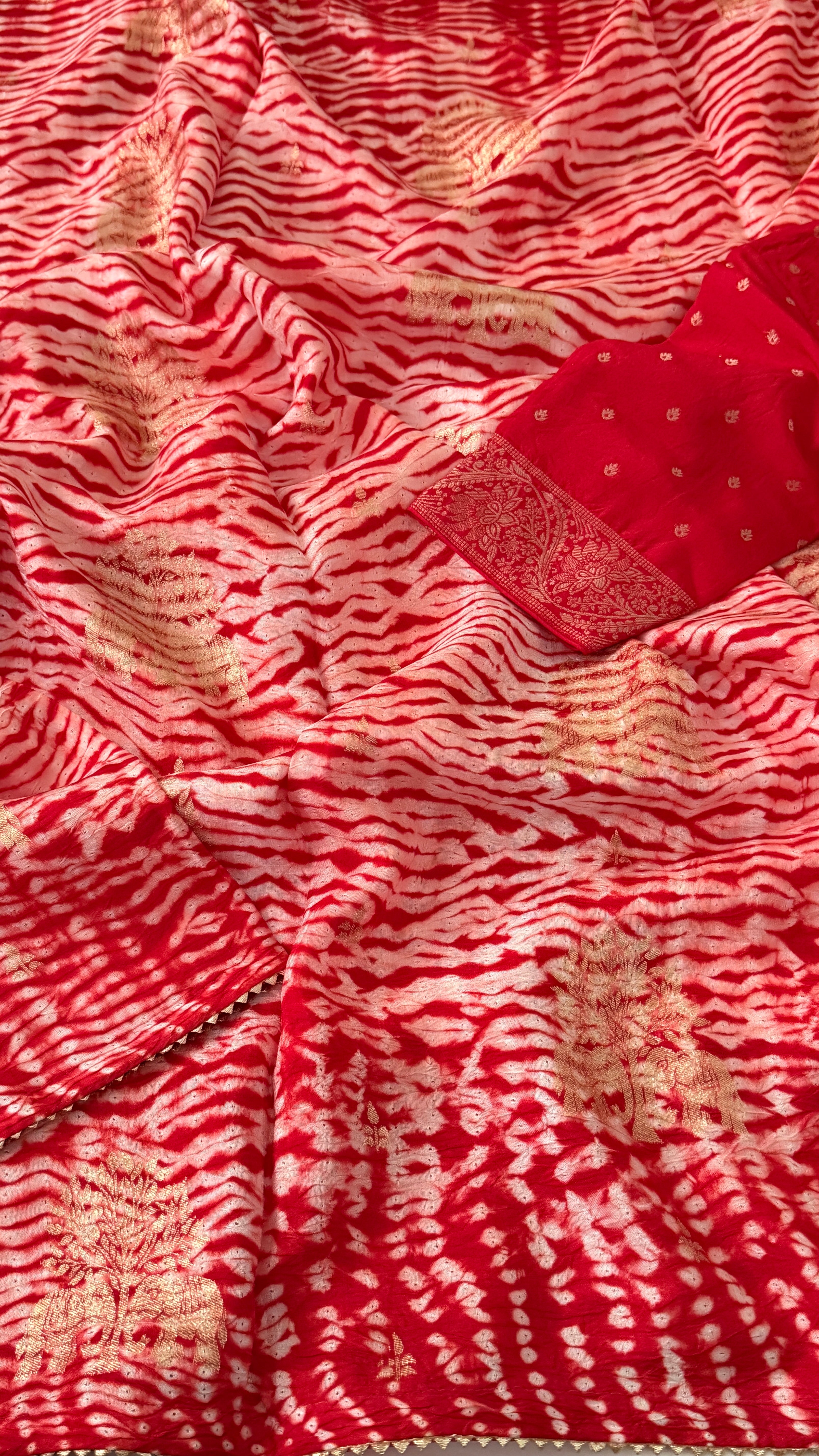 Red Dola Silk Saree