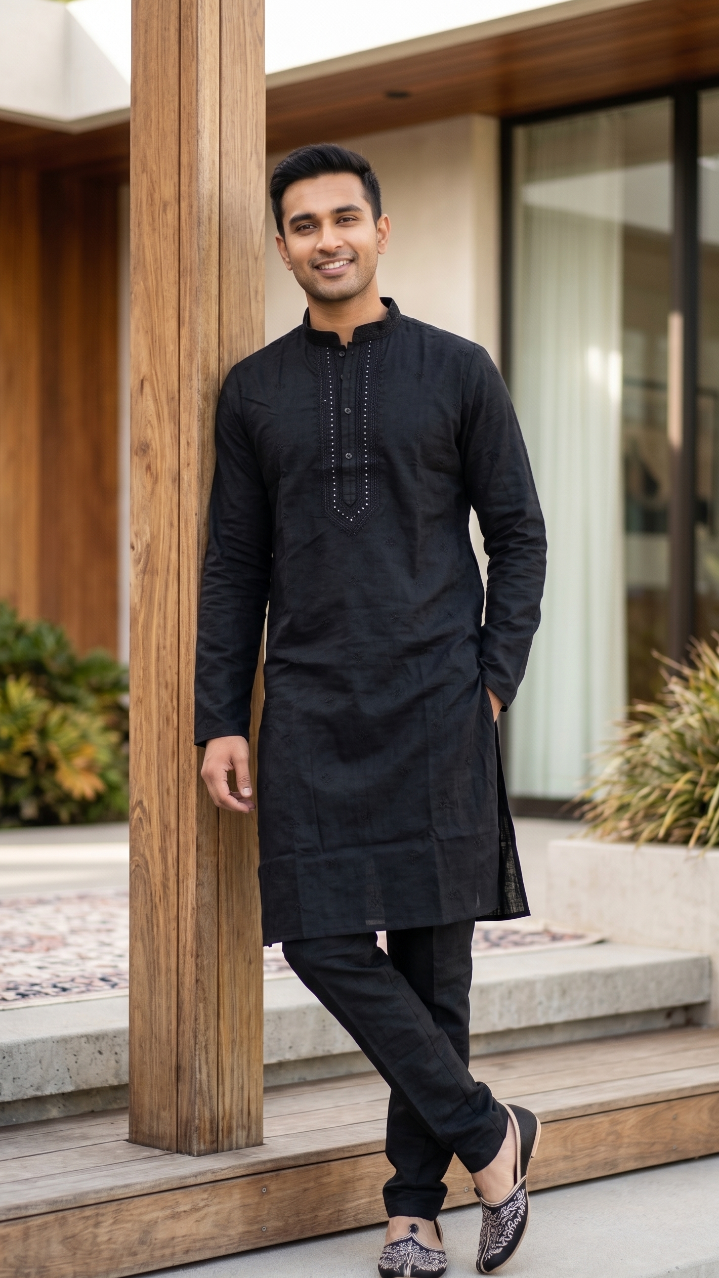 Royal Black Kurta Set