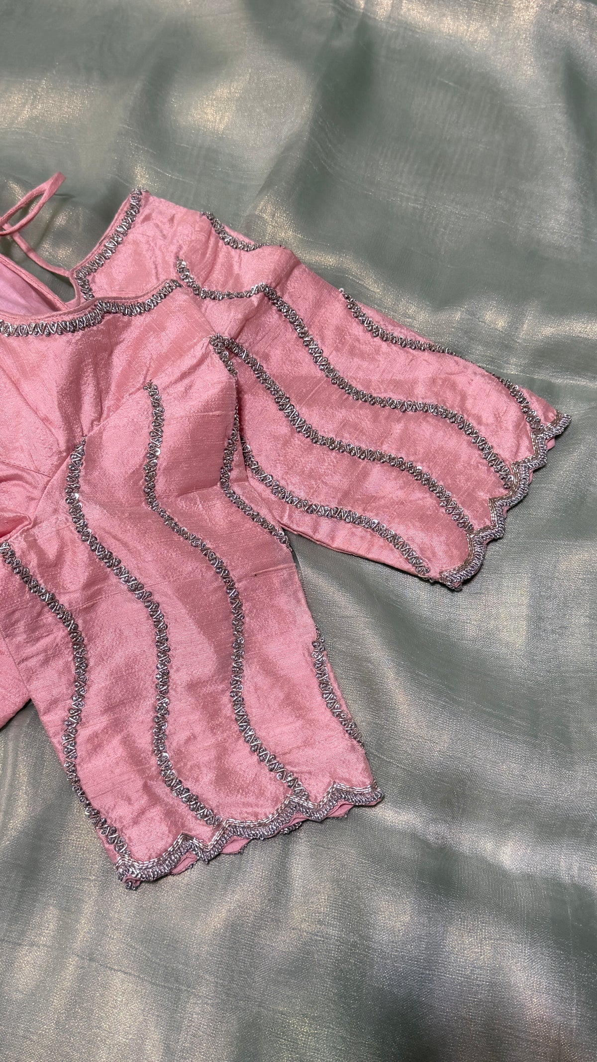 Baby Pink Pure Silk Blouse