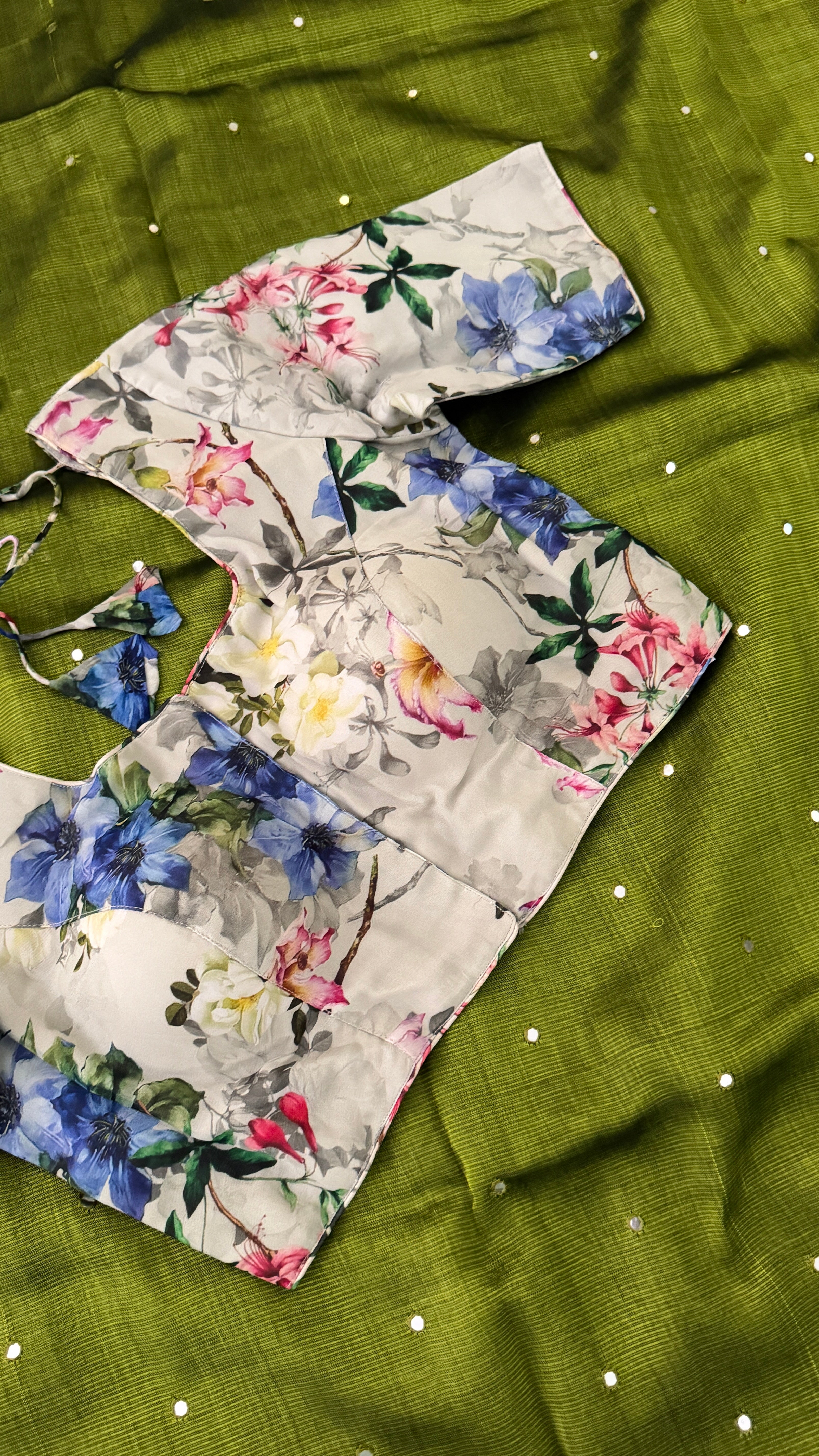 White Floral Printed Blouse