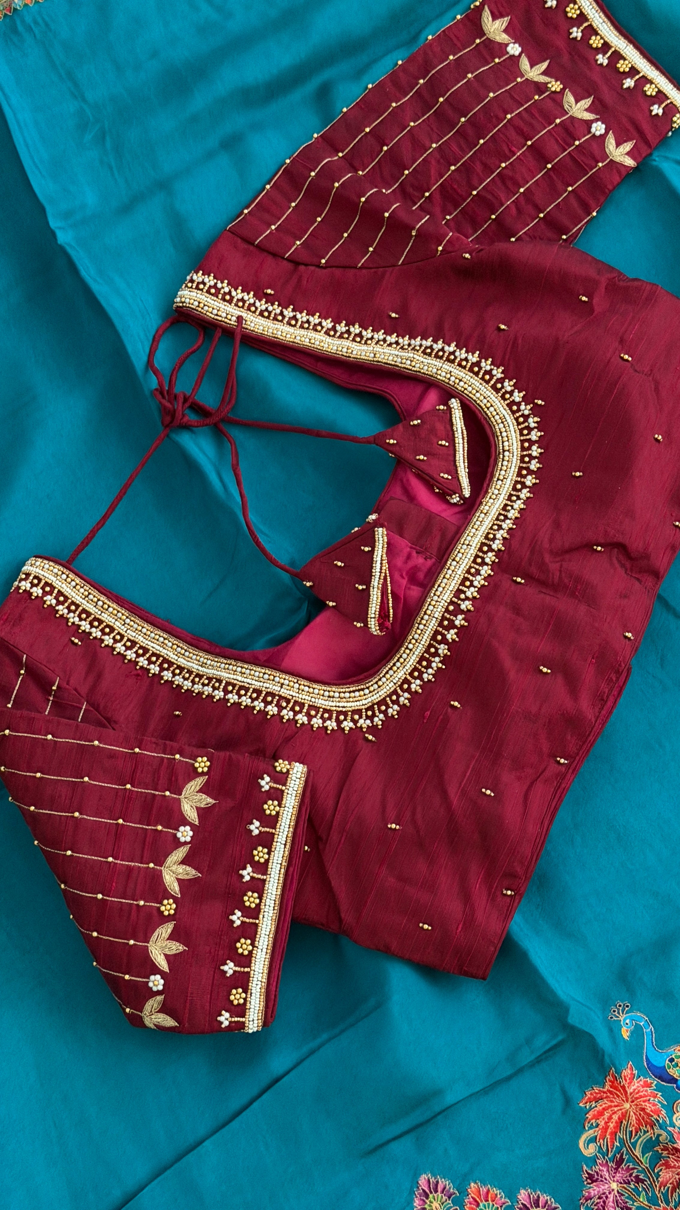 Maroon Vine Drop Blouse