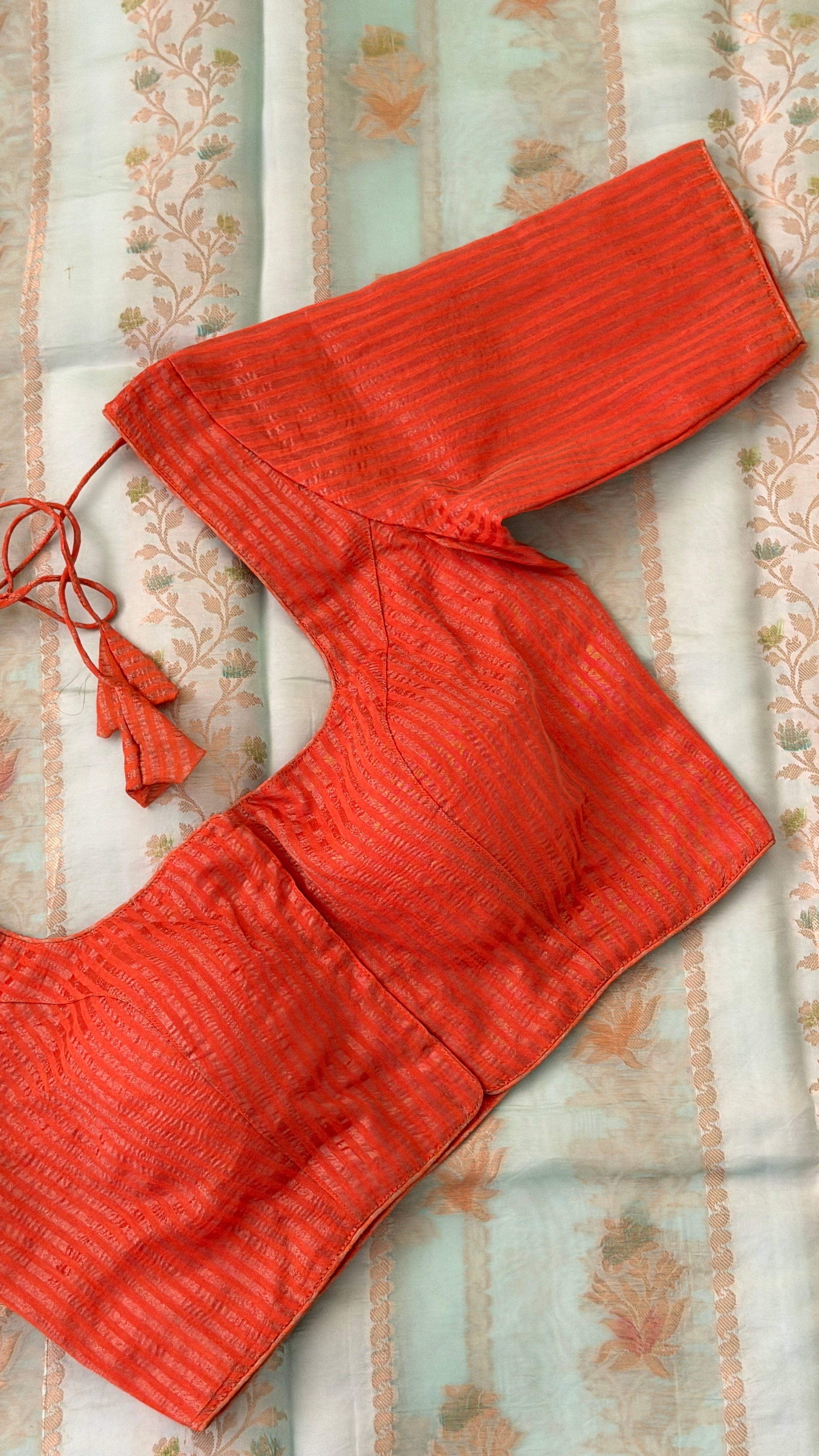 Orange & Gold Stripe Blouse