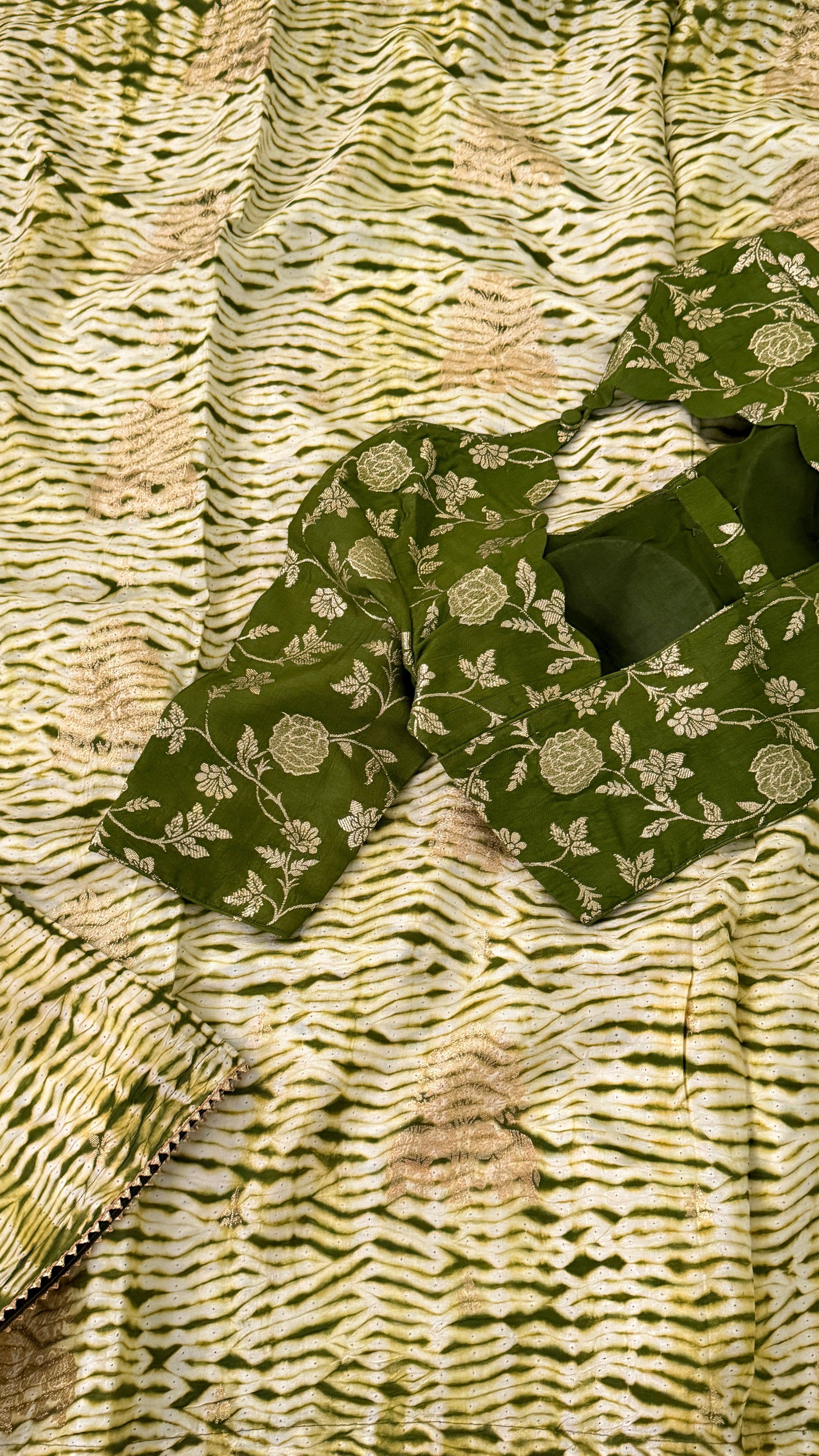 Green Dola Silk Saree