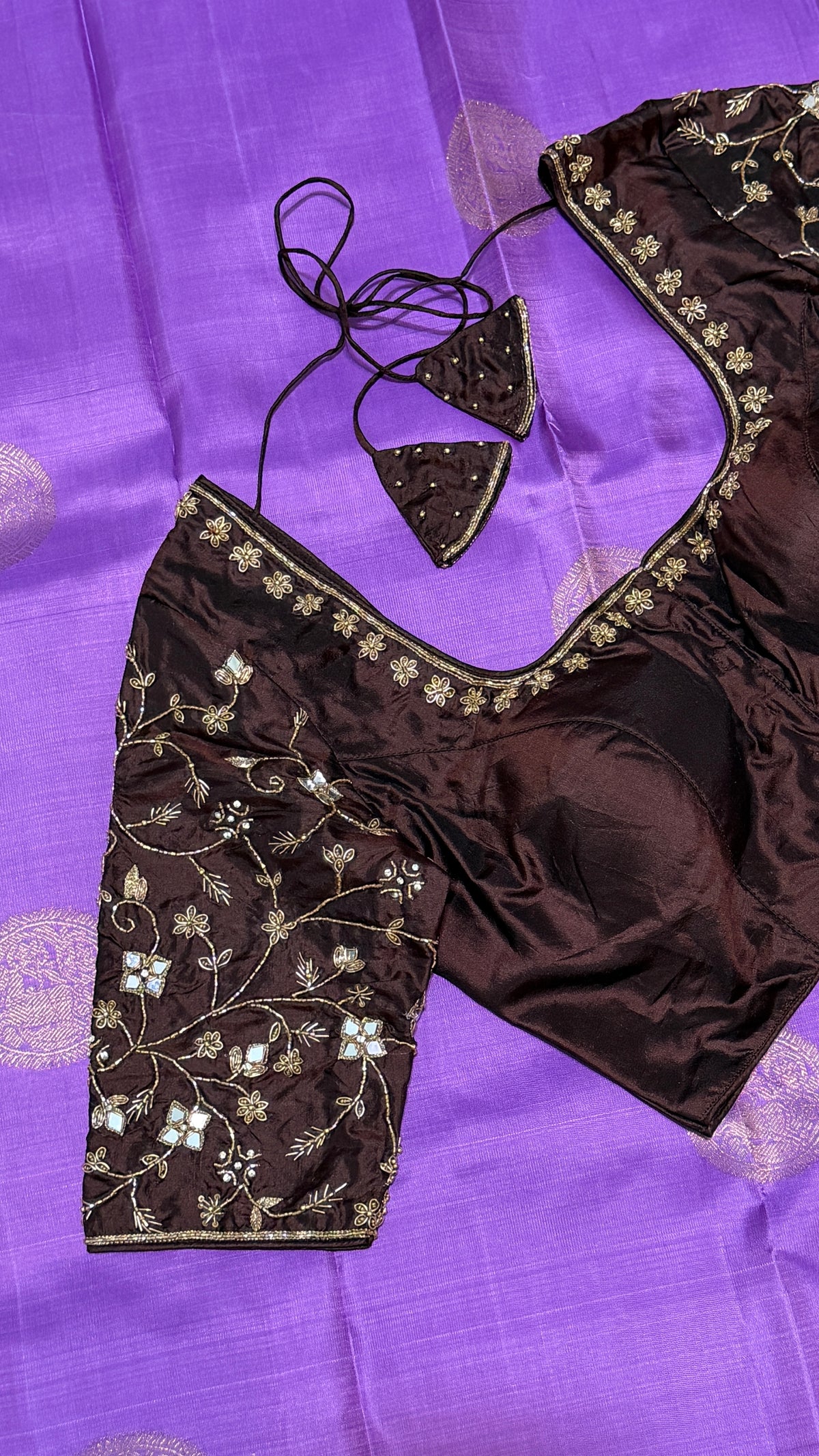 Brown Pure Silk Blouse