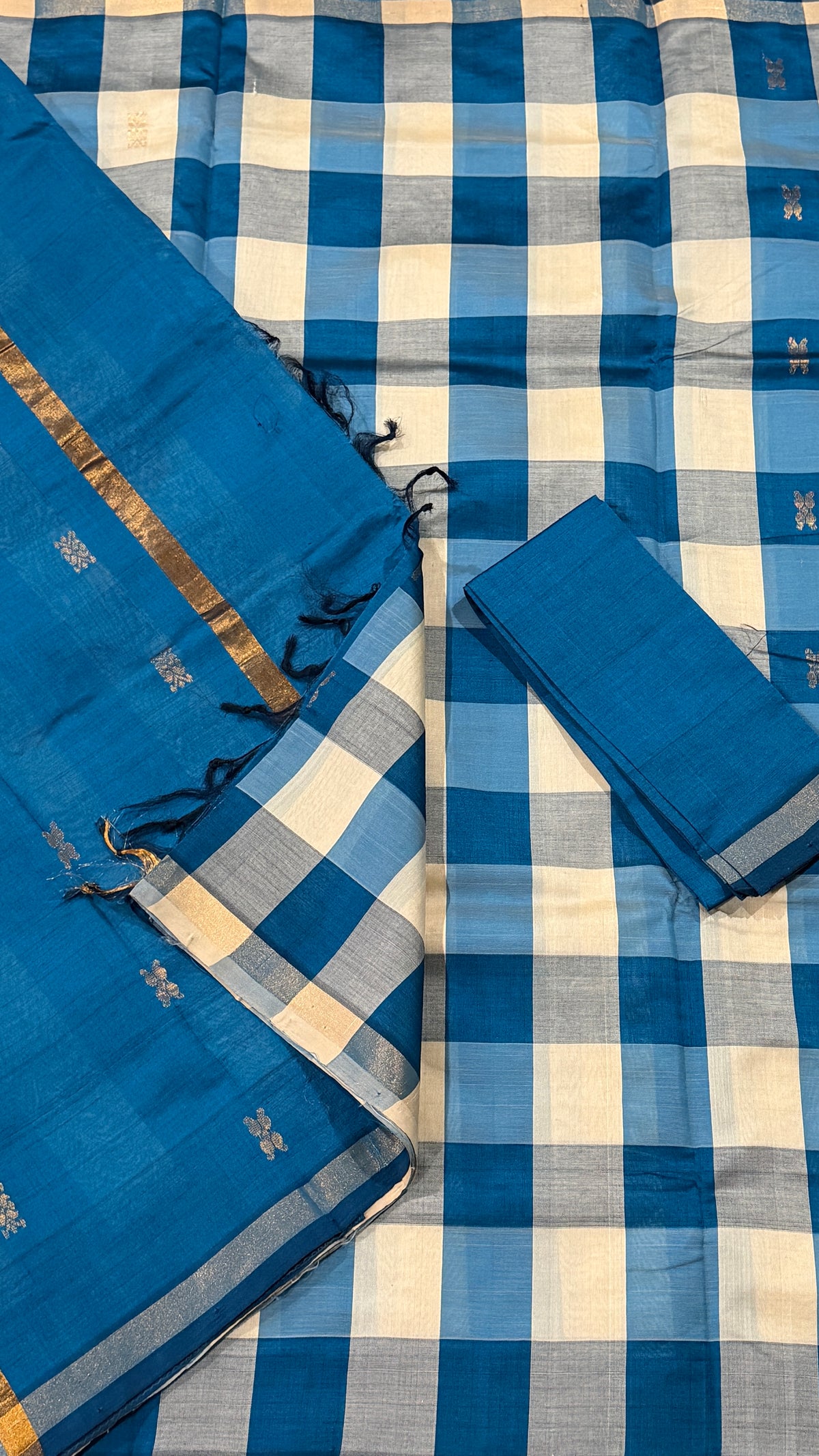 Sapphire Blue Venkatagiri Seiko Saree