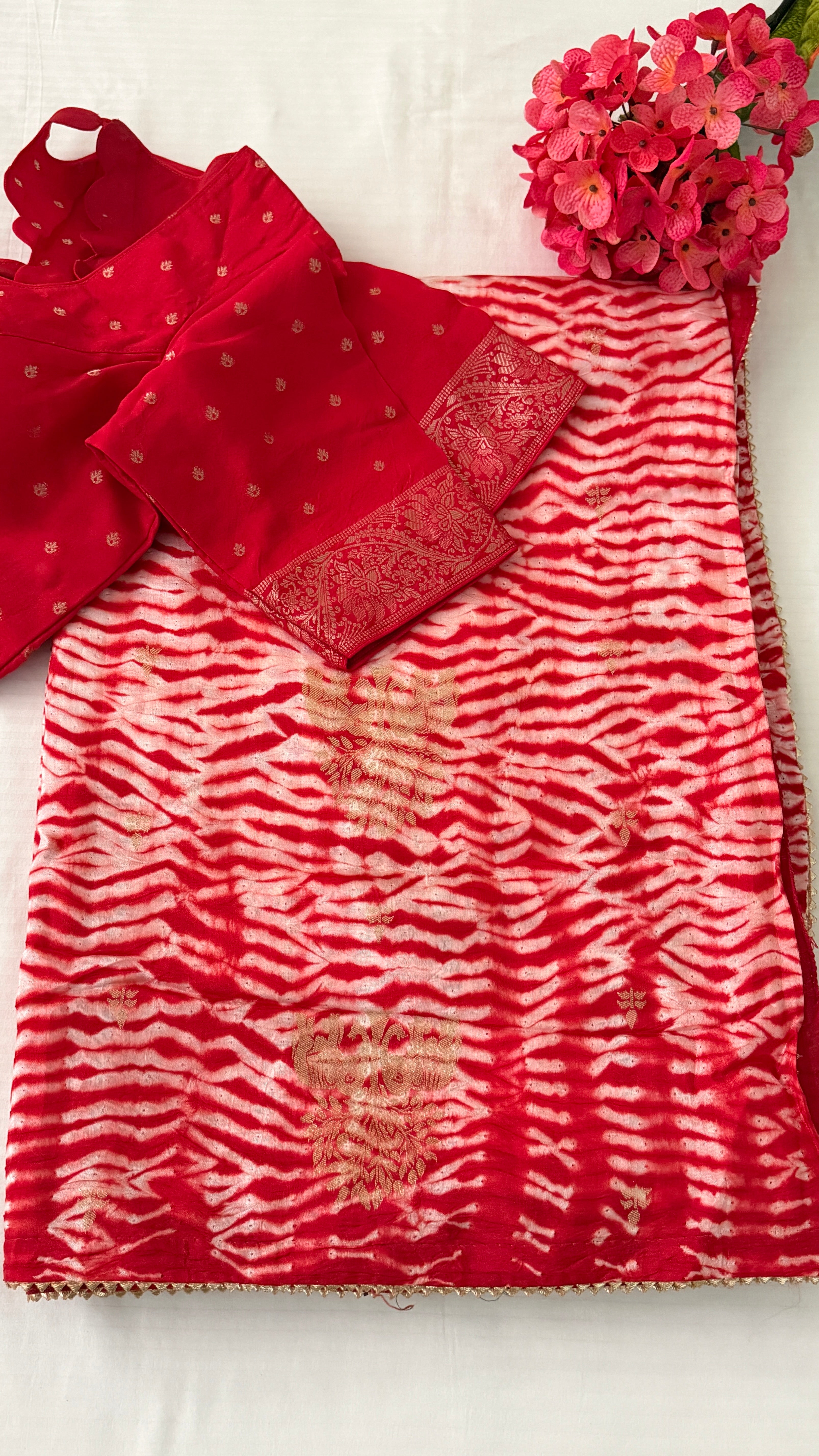 Red Dola Silk Saree