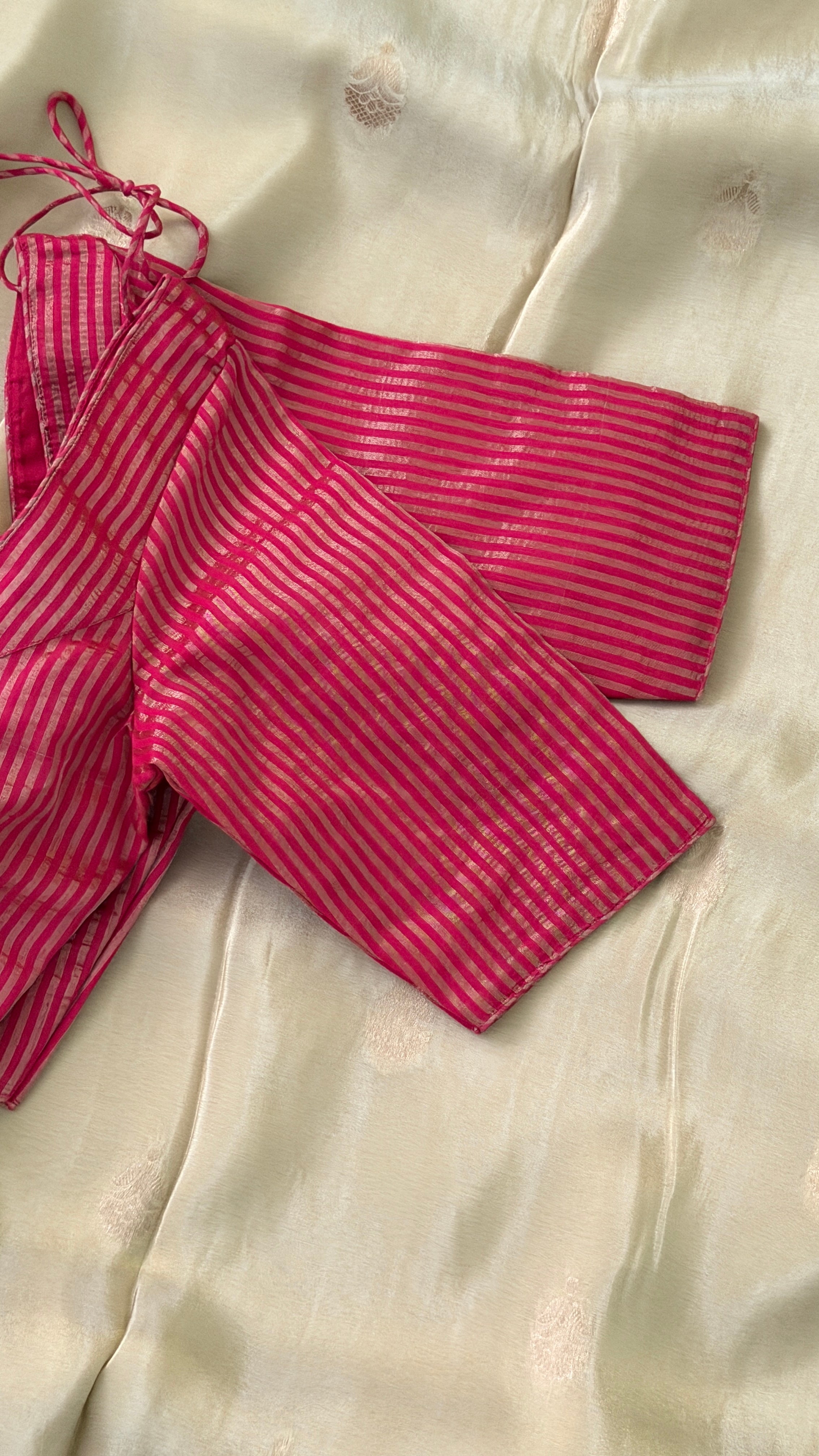 Pink & Gold Stripe Blouse