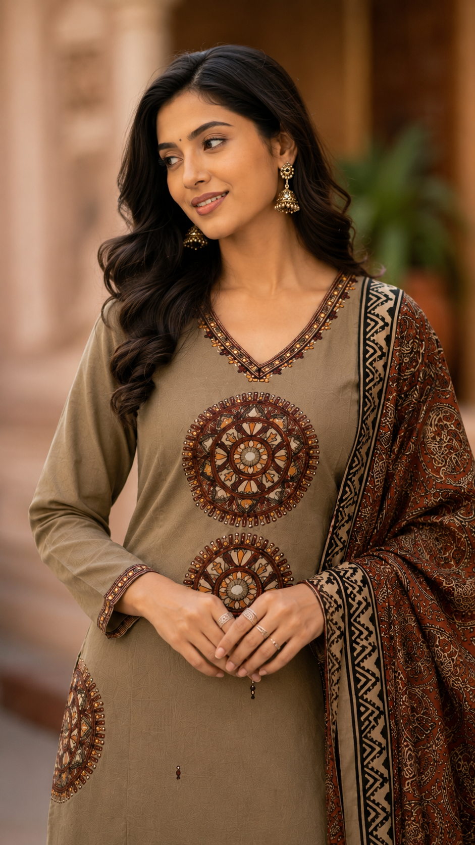 Ash Grey Cotton Salwar Suit
