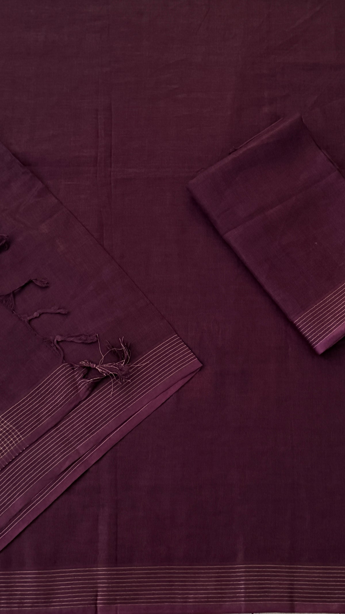 Purple Linen Saree