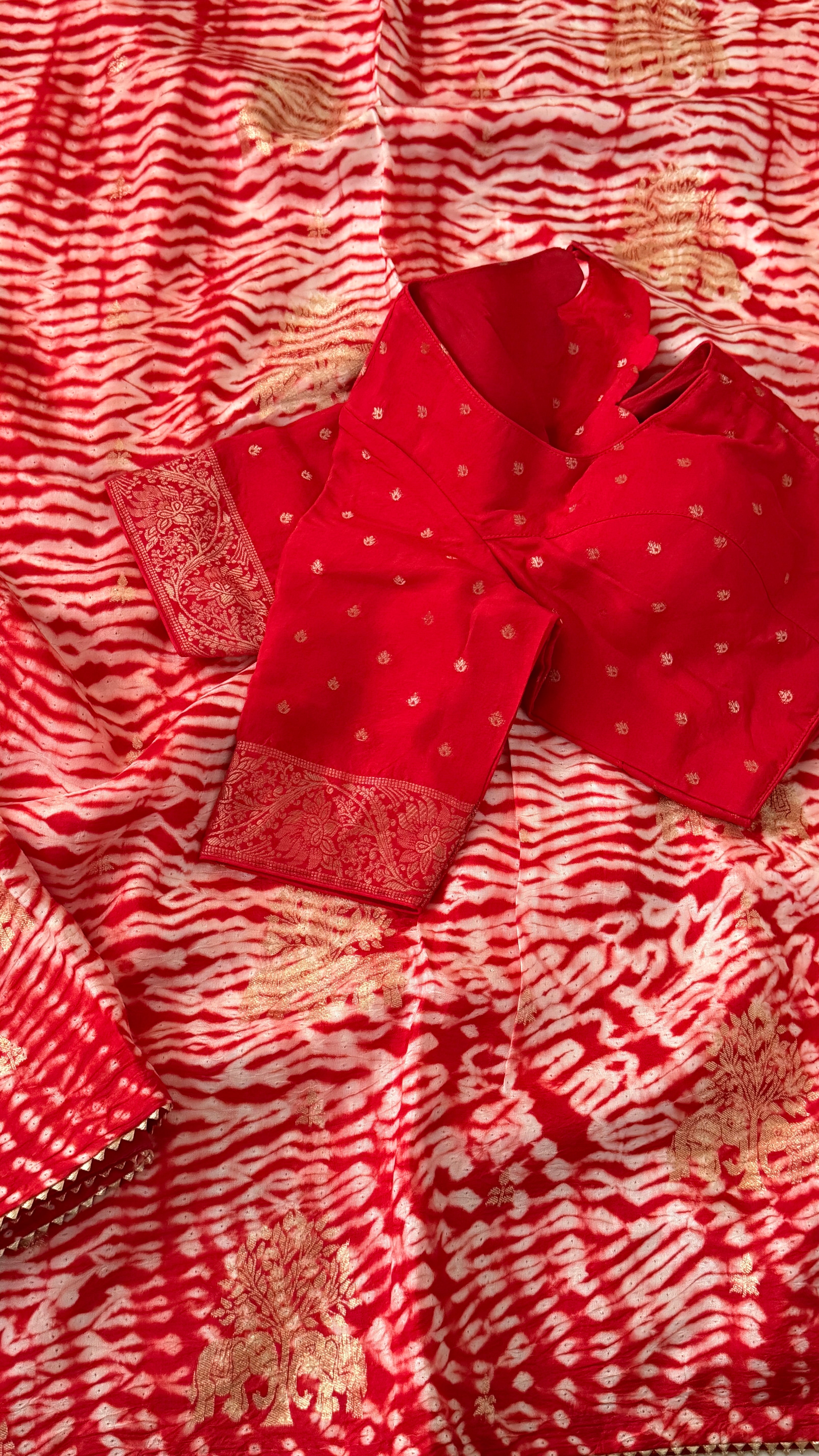 Red Dola Silk Saree