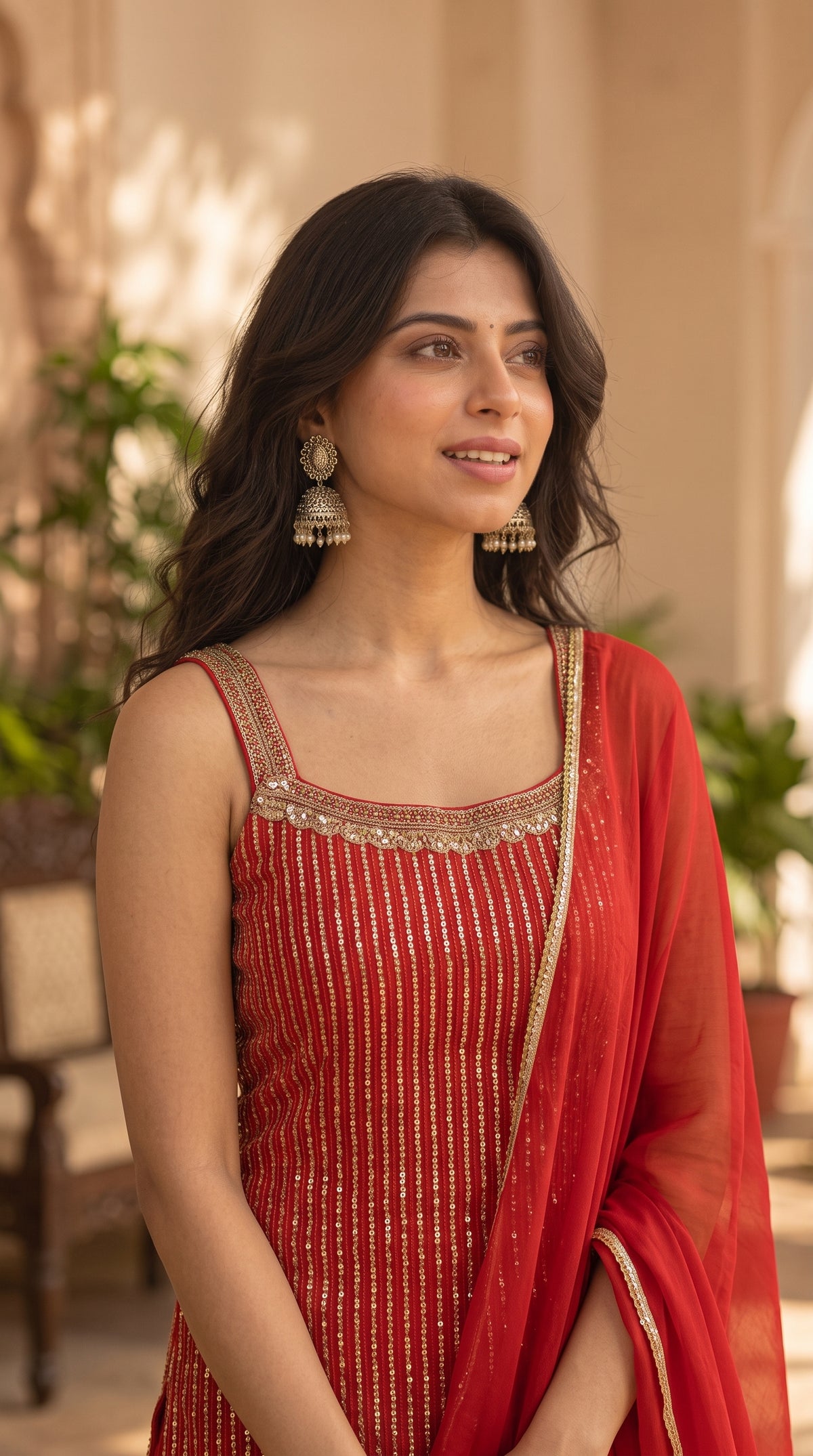 Orange Sharara Suit