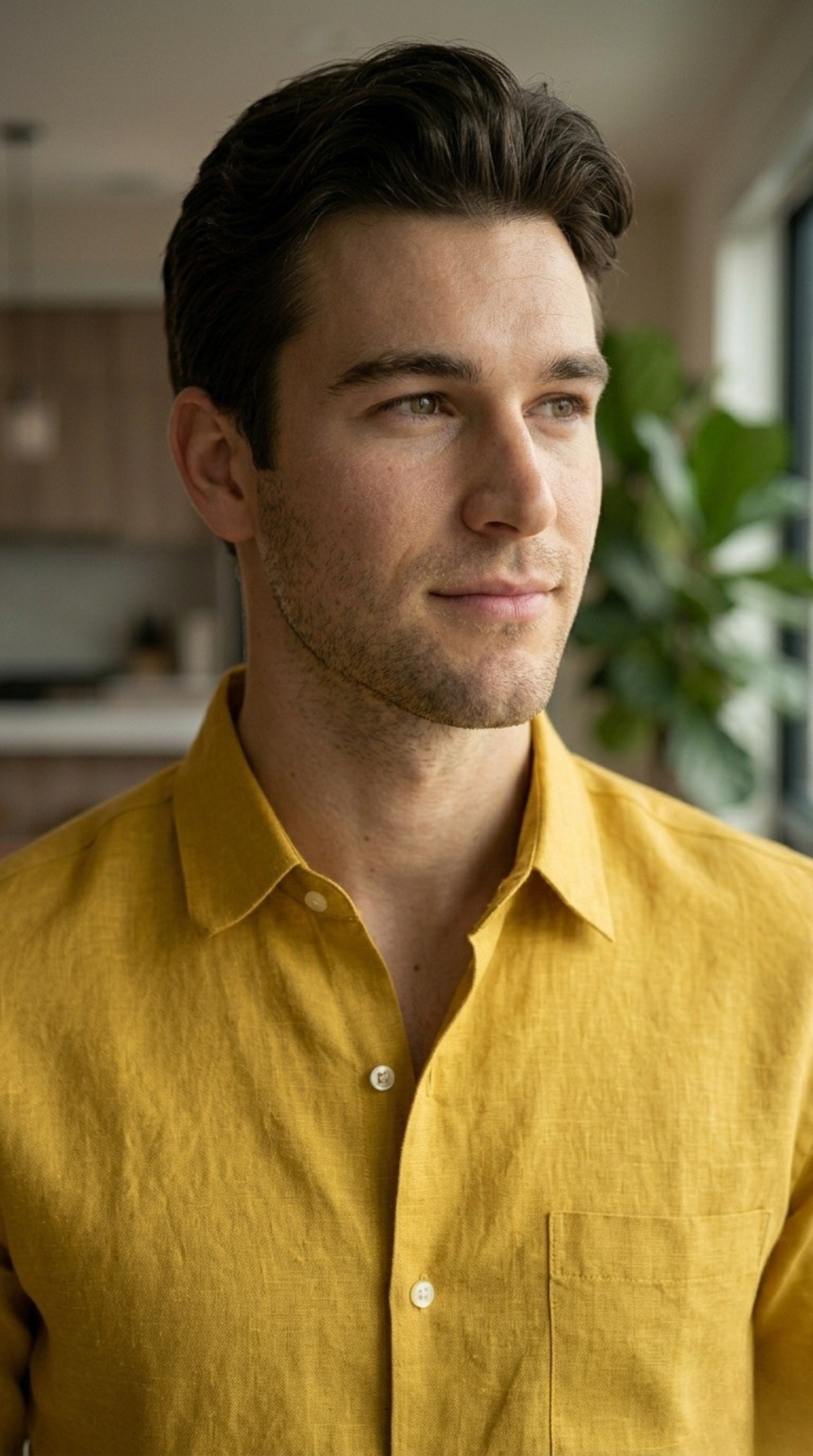 Mustard Linen Shirt