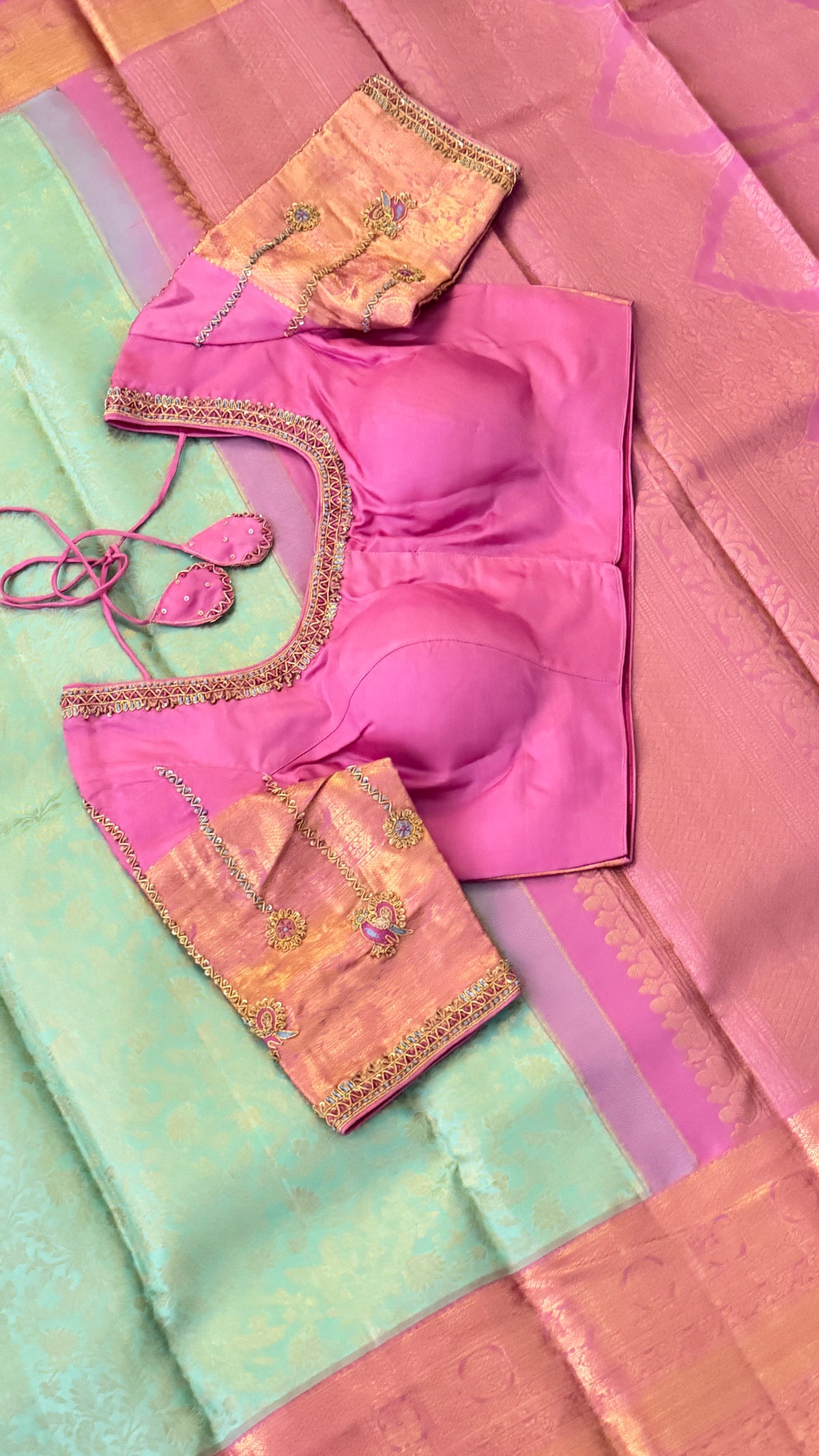 Mint Green Kanchi Silk Saree