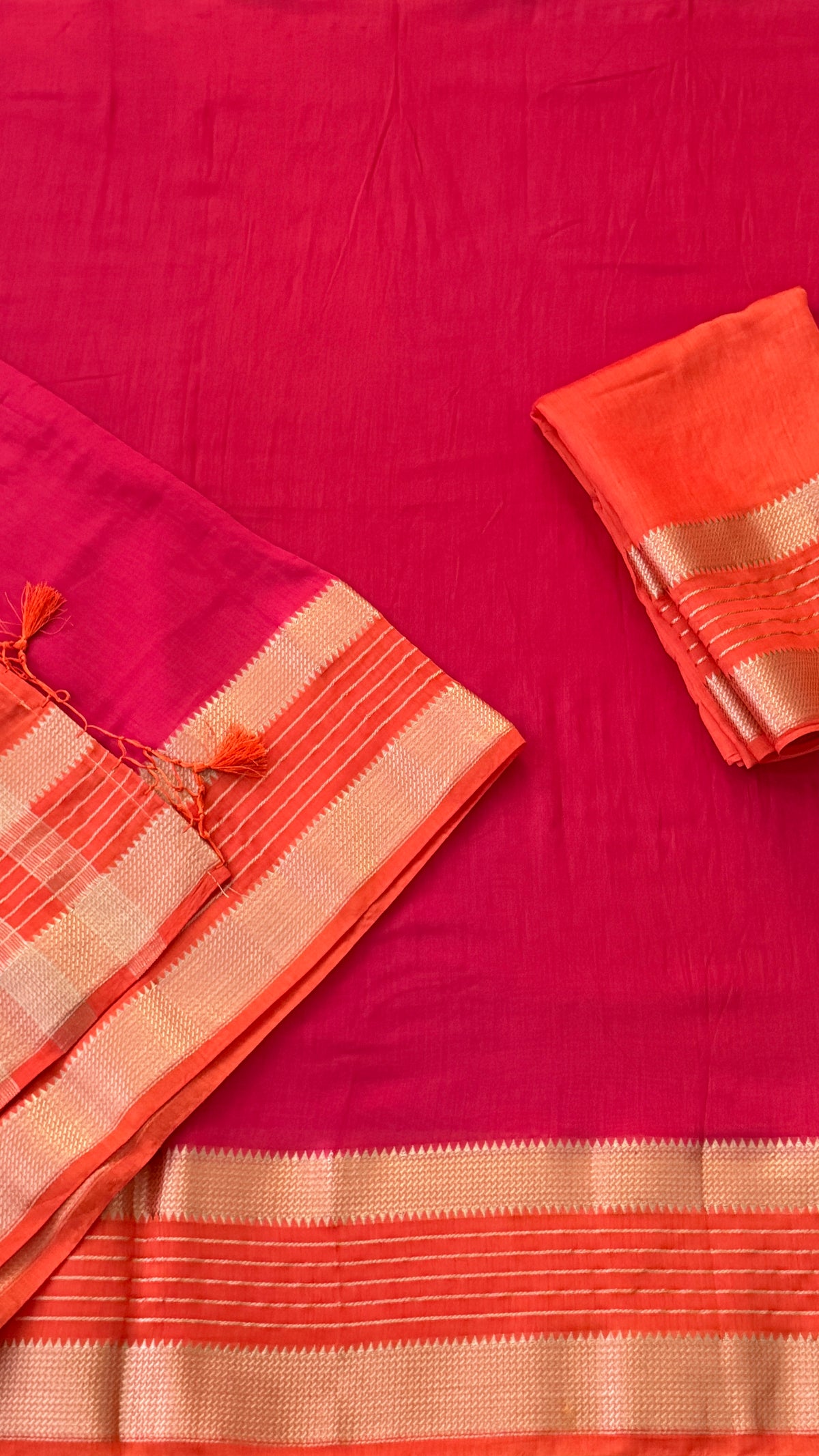 Red Soft Cotton Saree