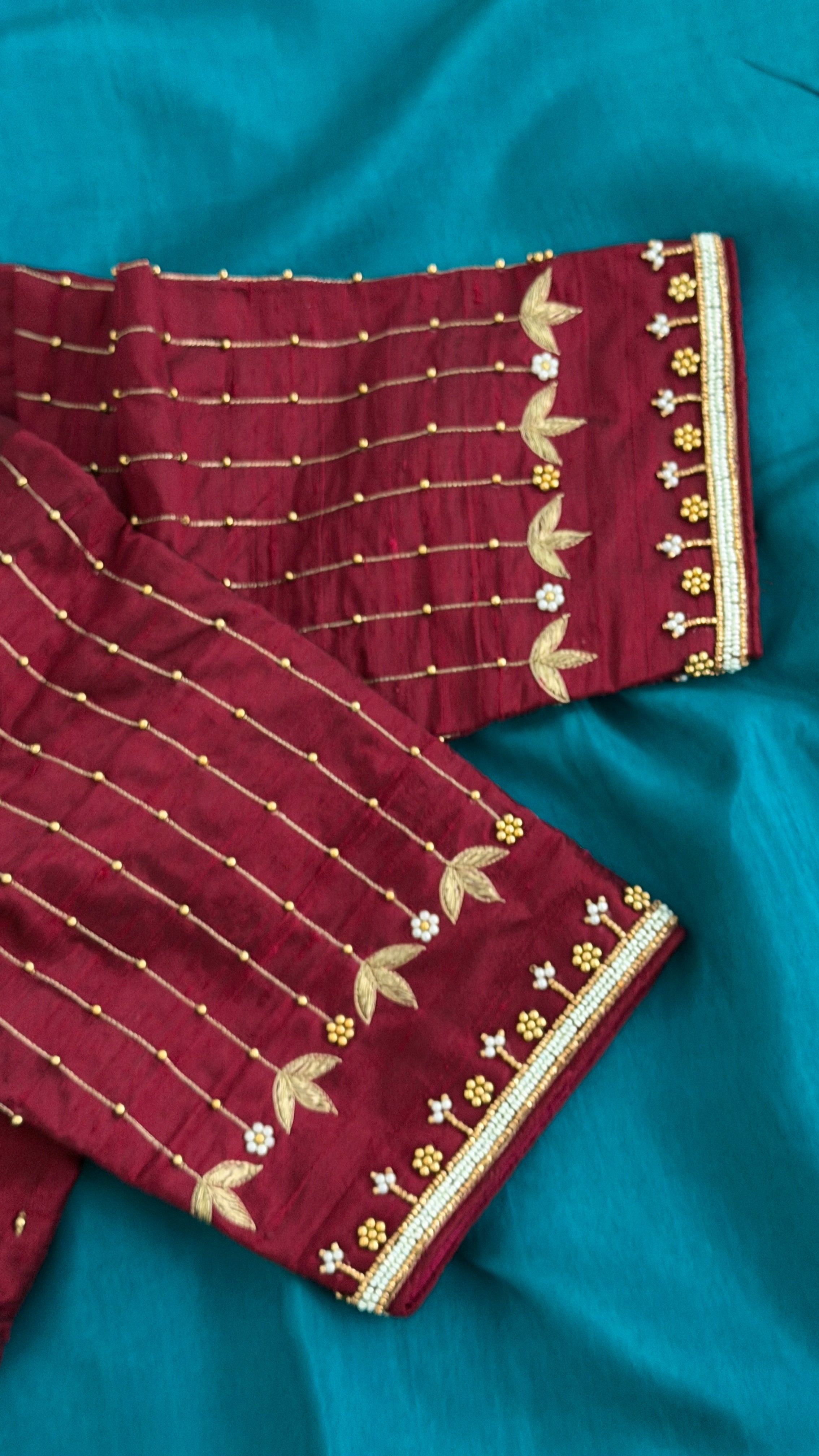 Maroon Vine Drop Blouse