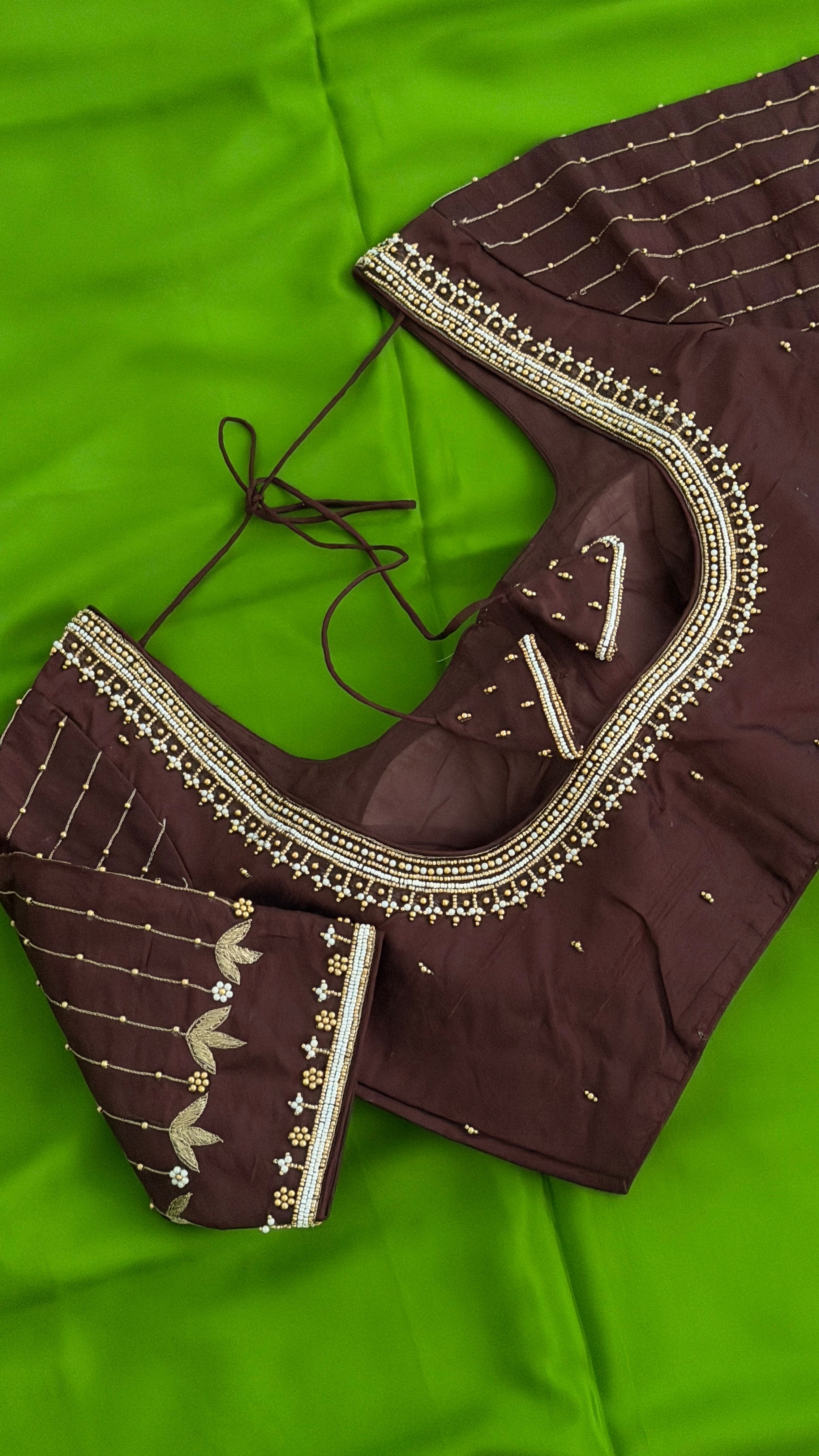 Brown Vine Drop Blouse