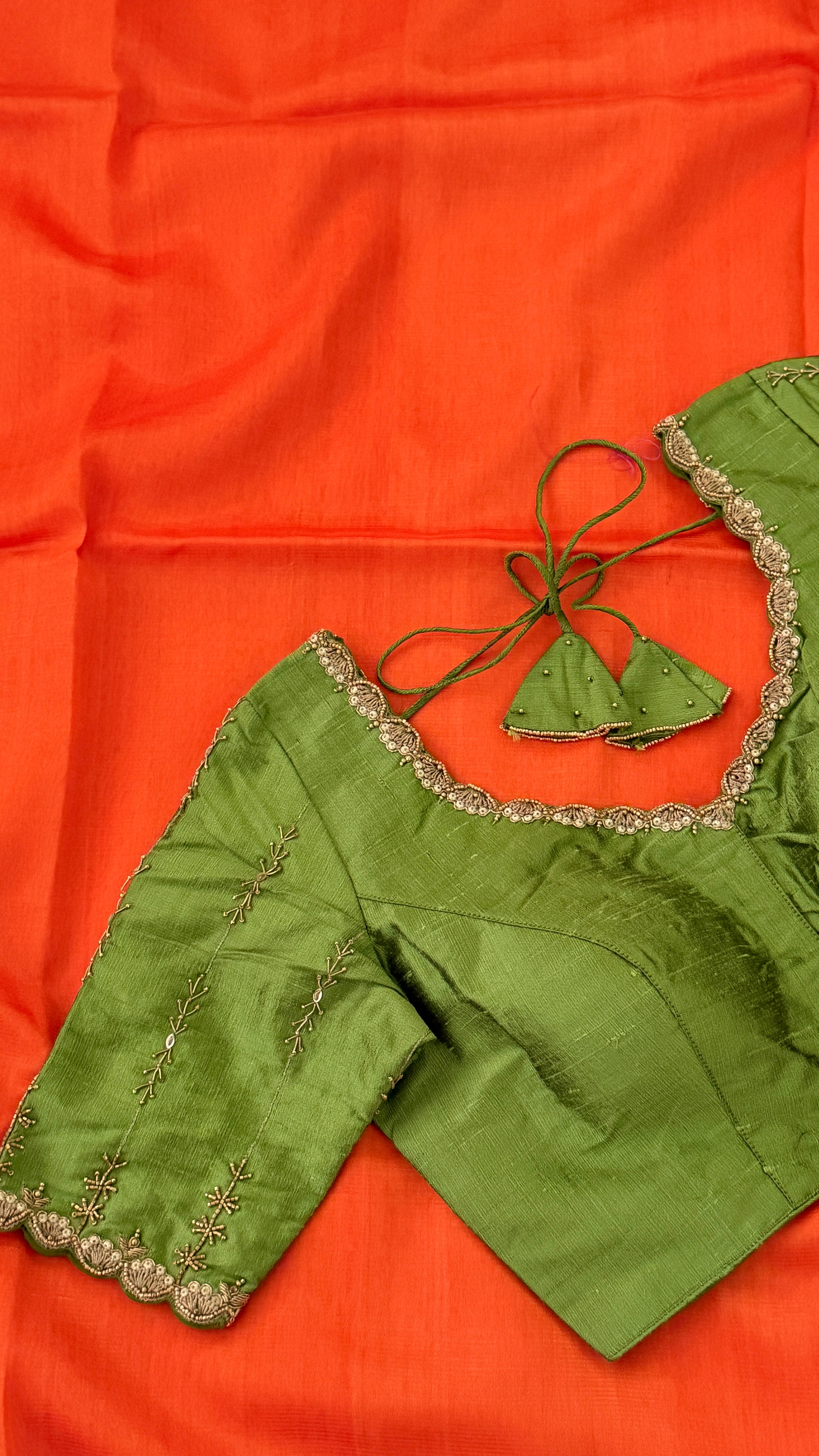 Green Vine Sleeve Blouse