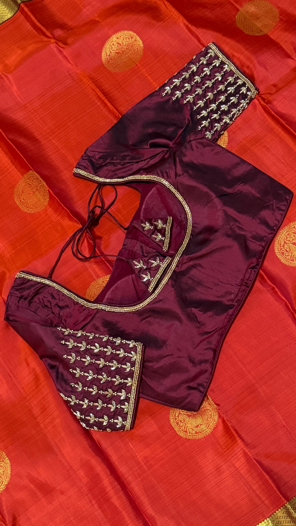 Wine-Plum Pure Silk Blouse