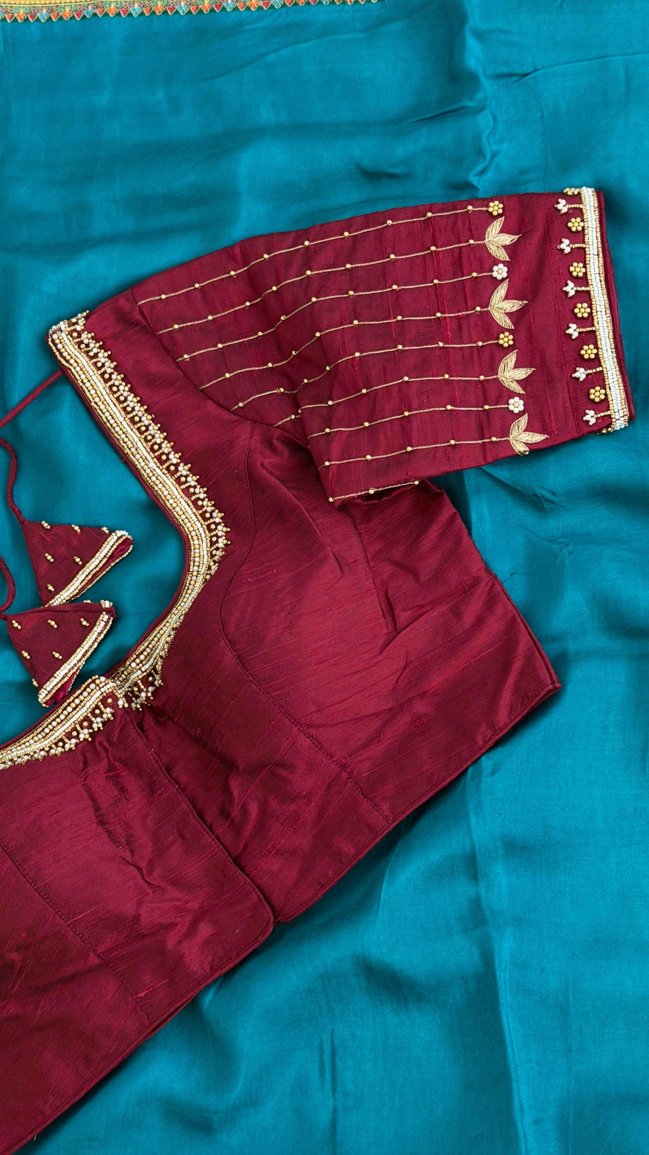 Maroon Vine Drop Blouse