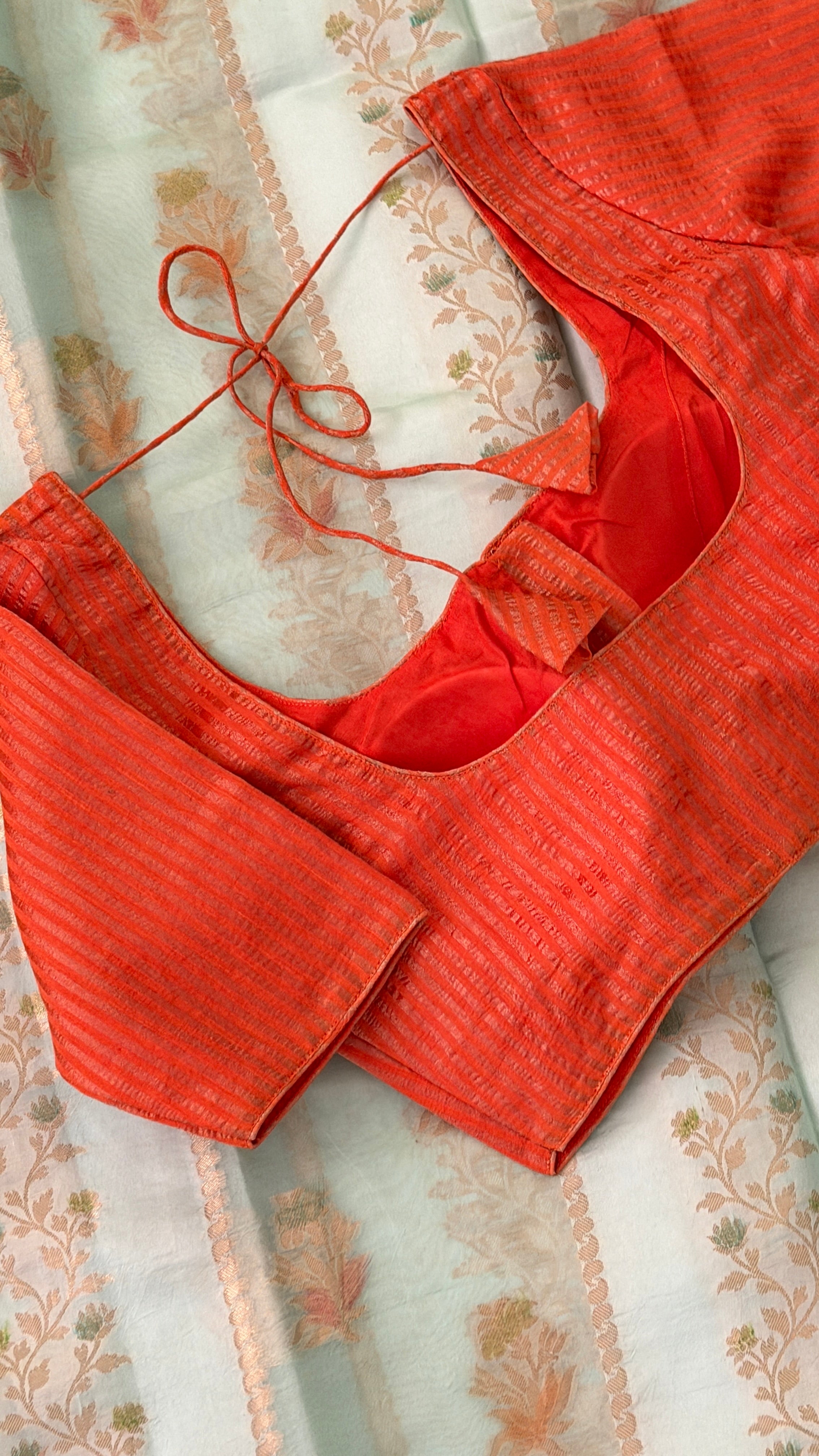 Orange & Gold Stripe Blouse