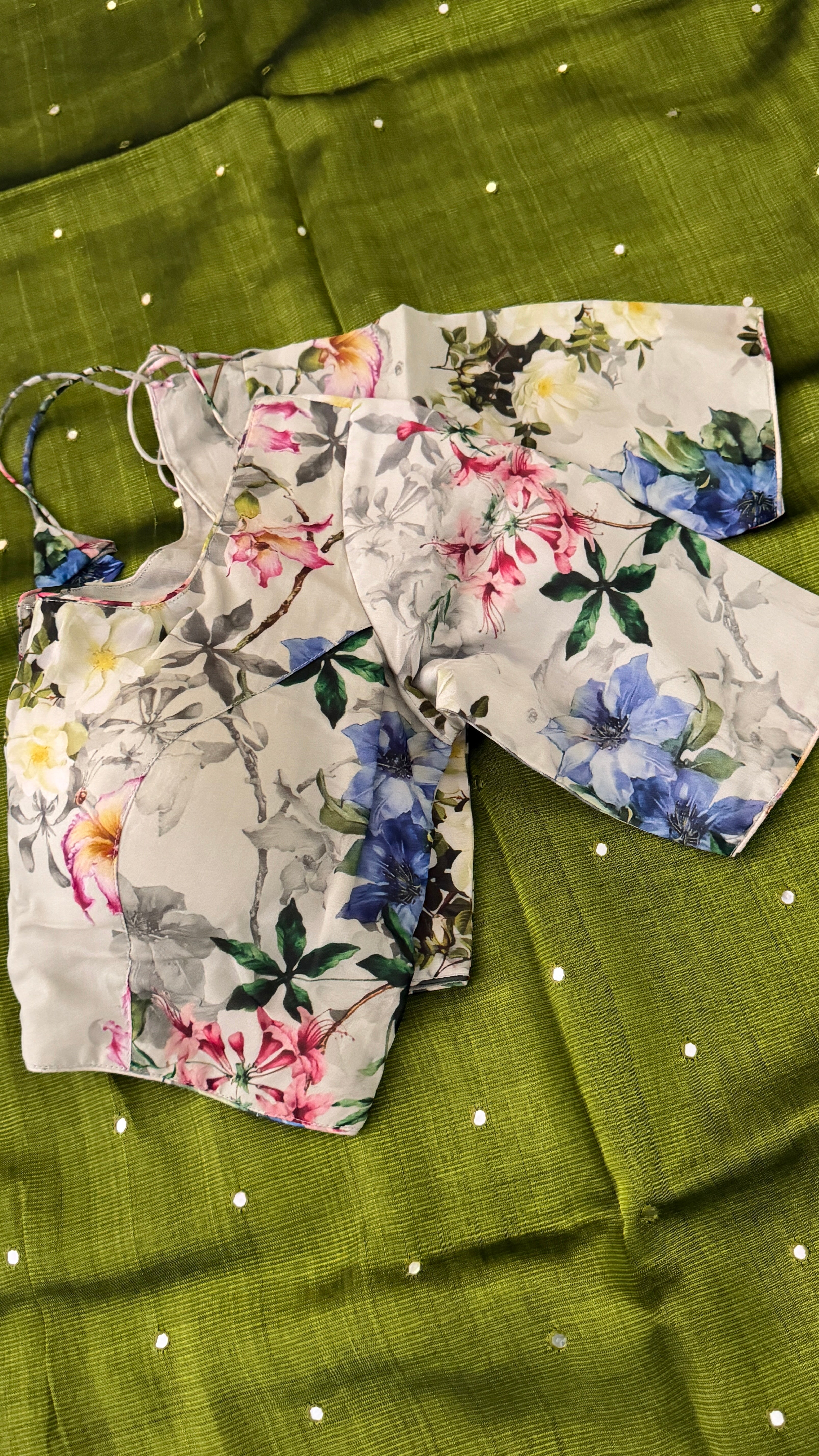 White Floral Printed Blouse