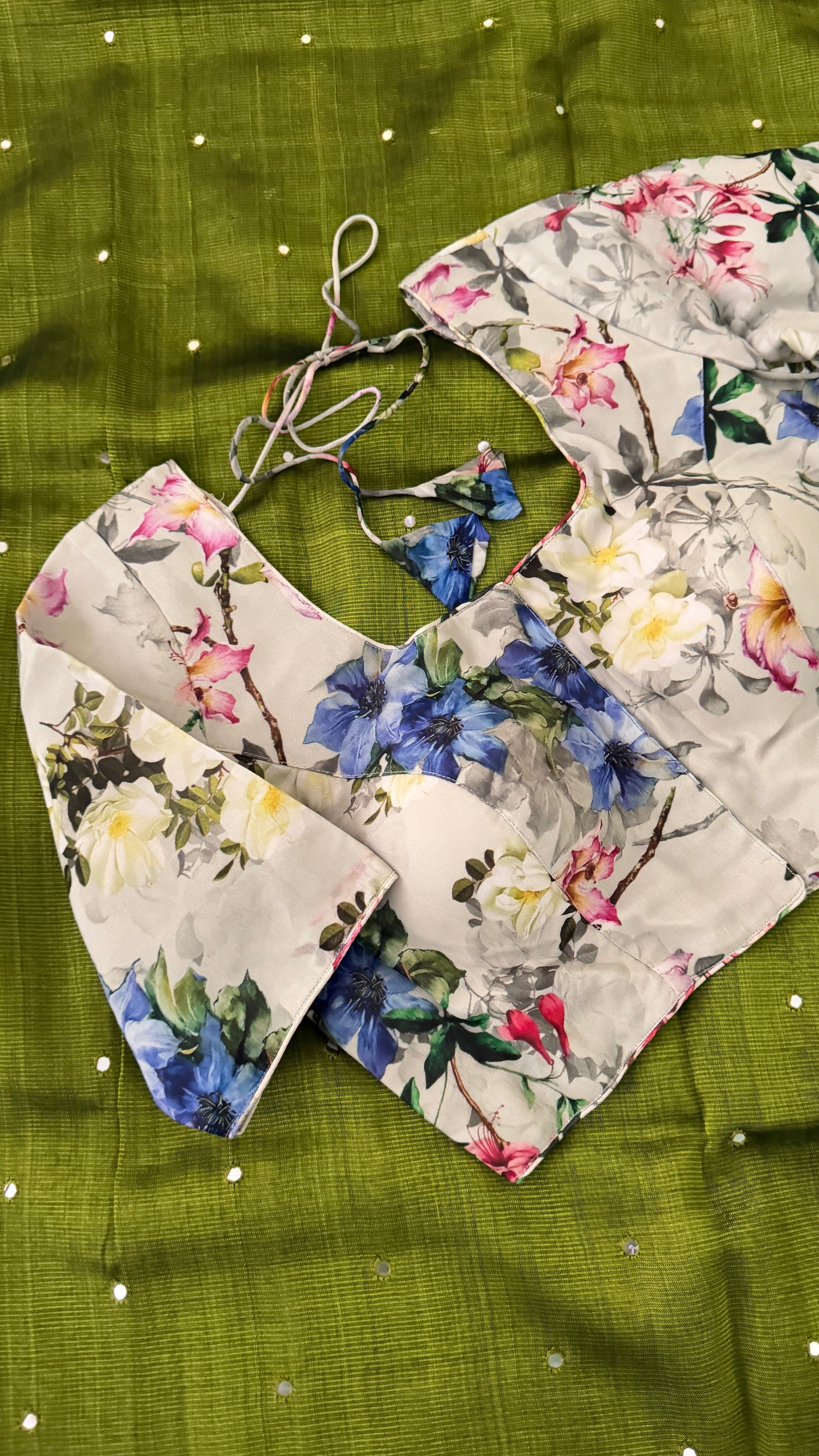White Floral Printed Blouse