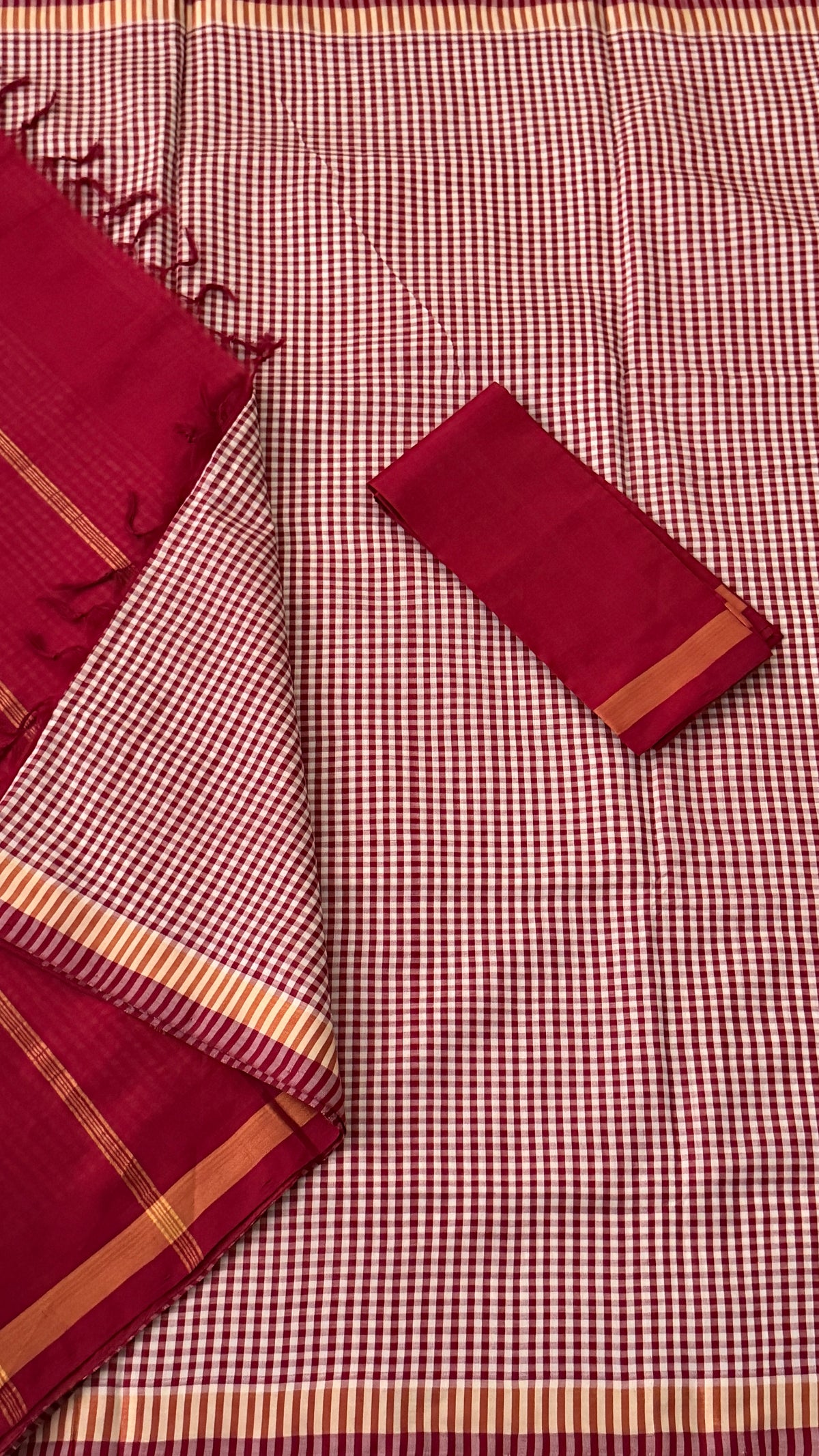 Maroon Venkatagiri Seiko Saree