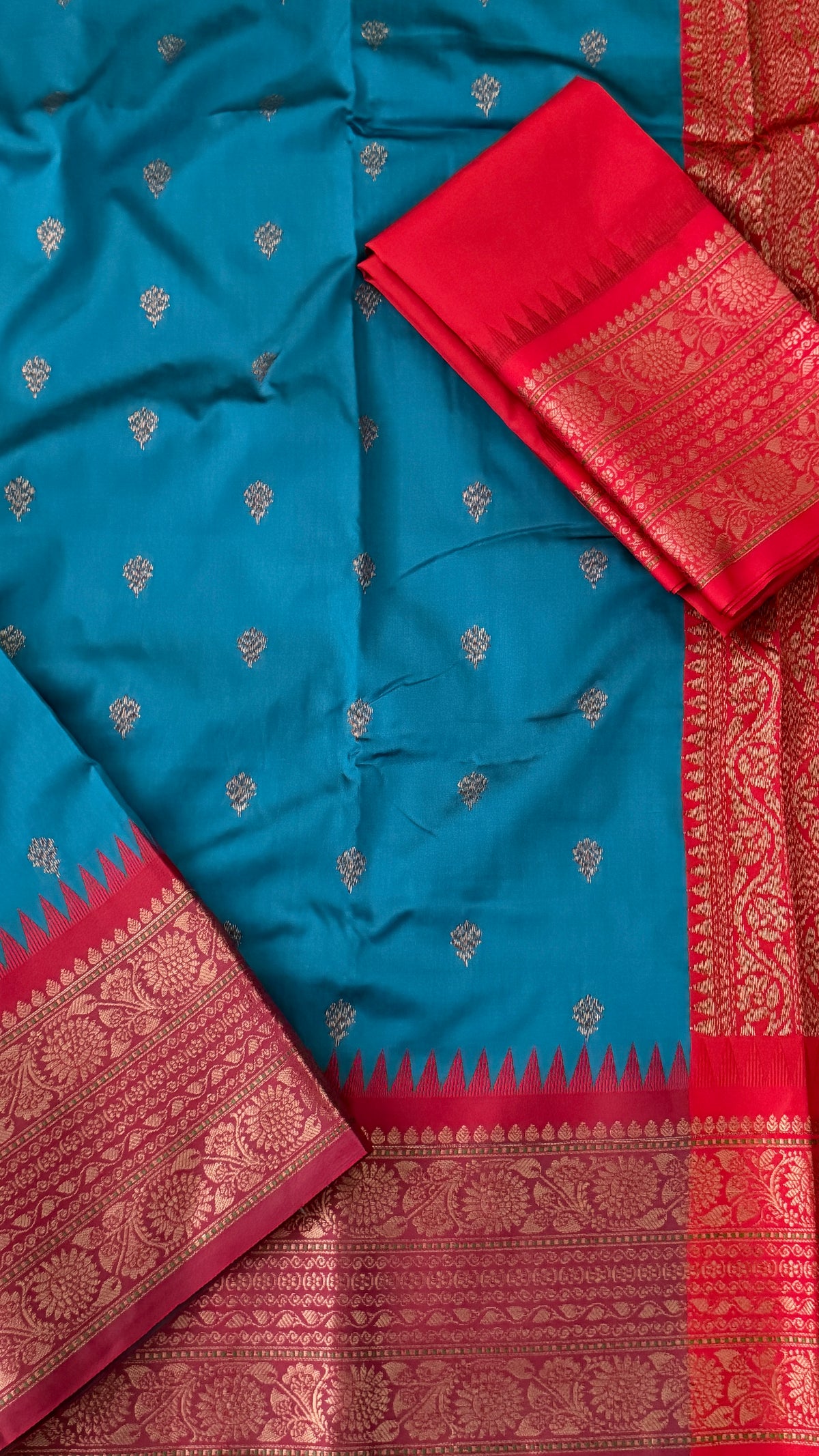 Blue Semi Silk Saree