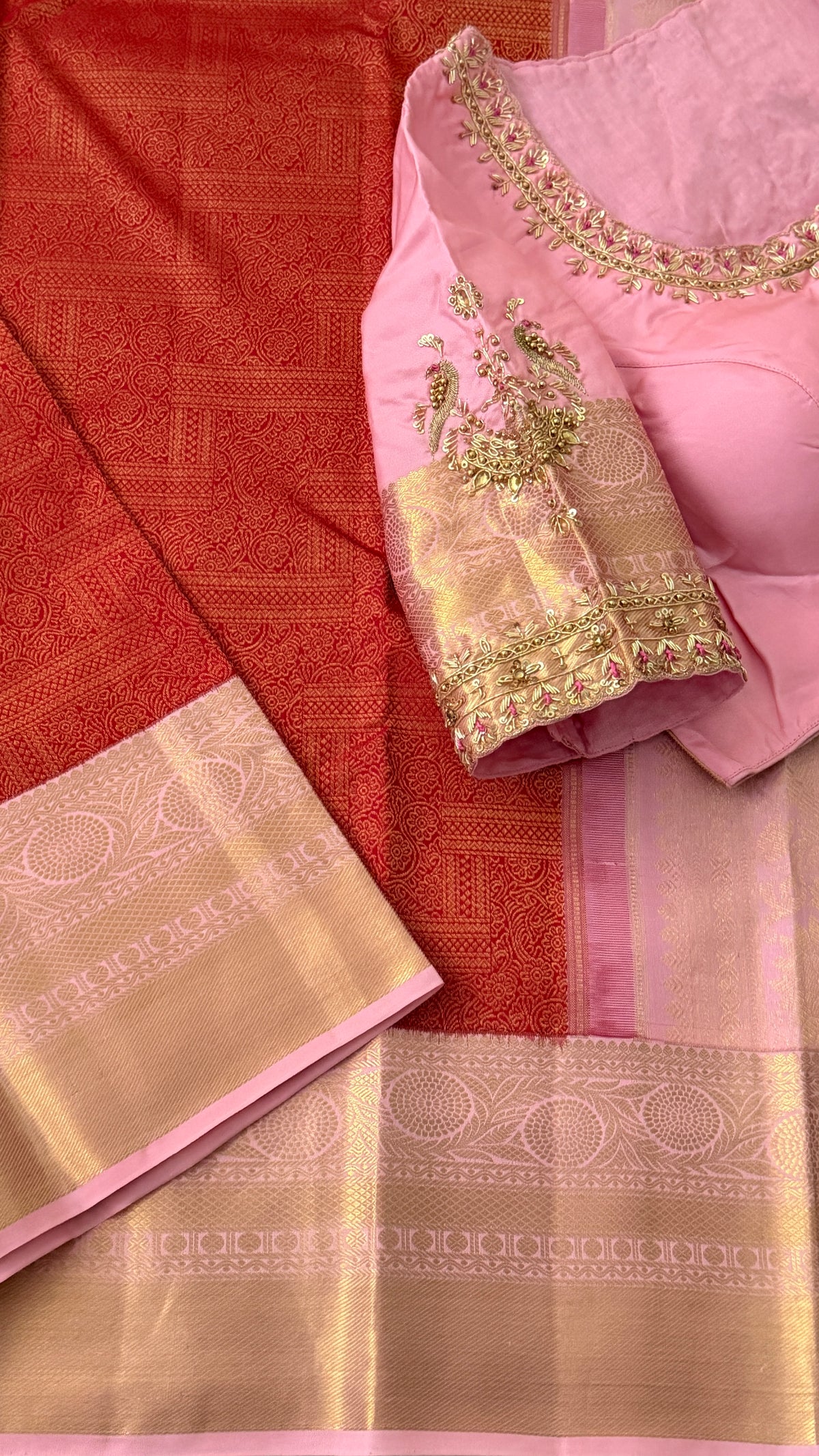 Red Kanchi Silk Saree