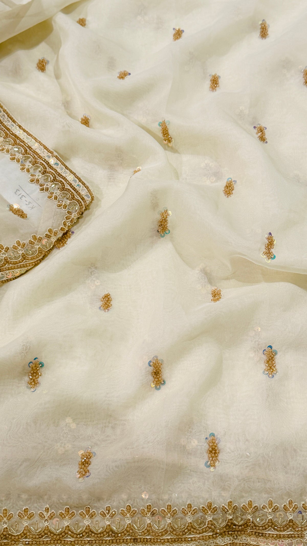 Off White Organza Saree