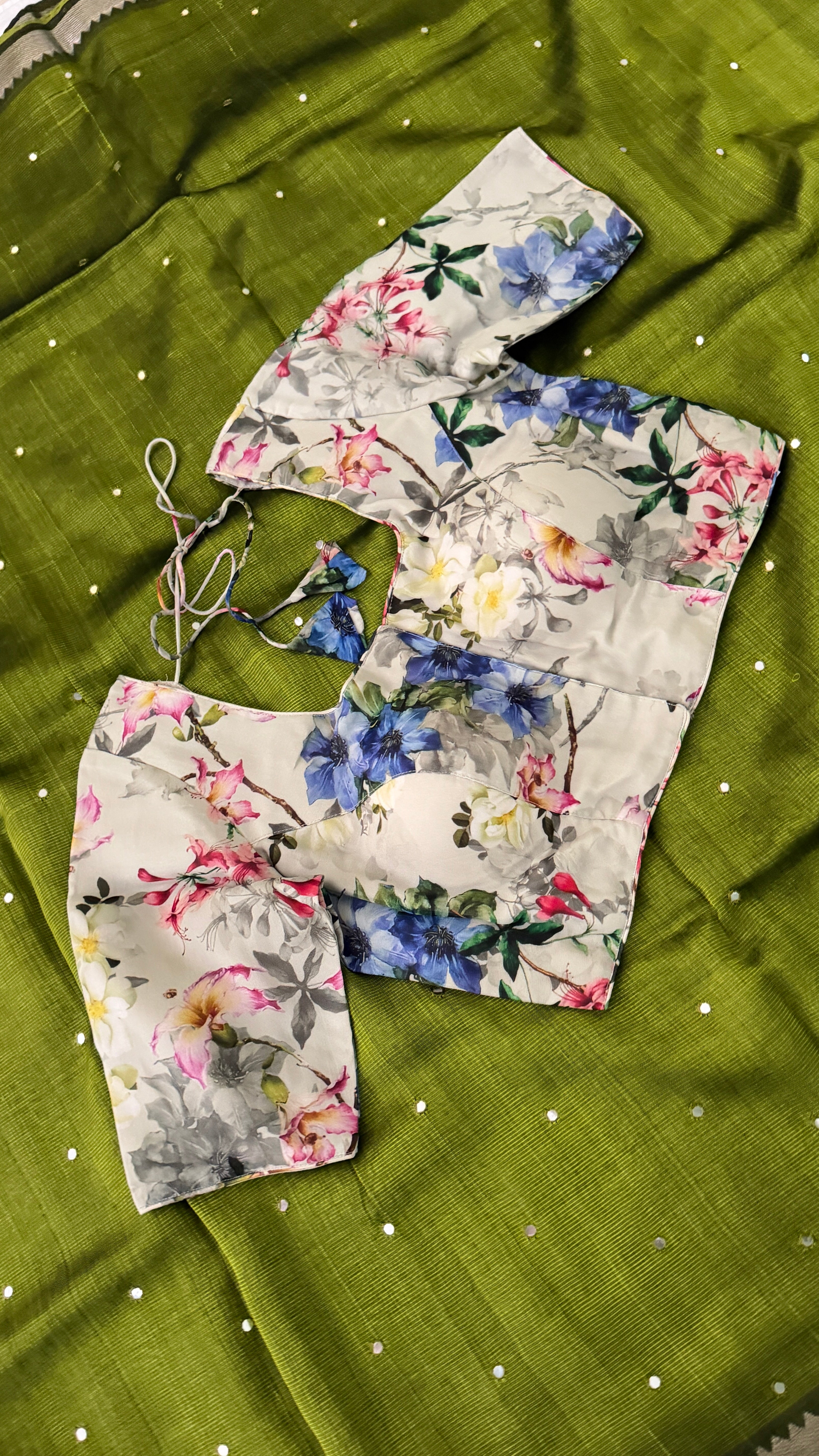 White Floral Printed Blouse
