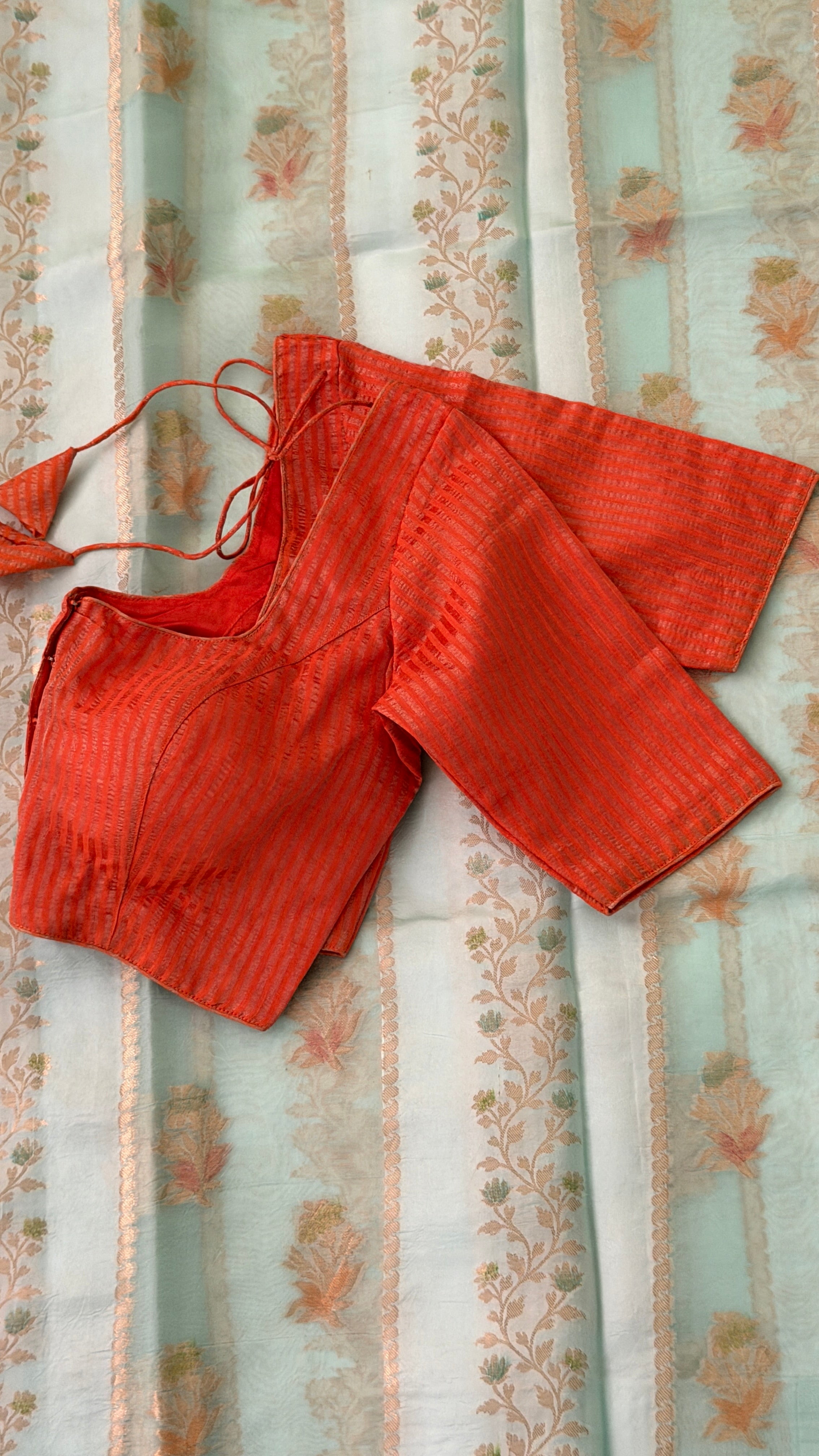Orange & Gold Stripe Blouse