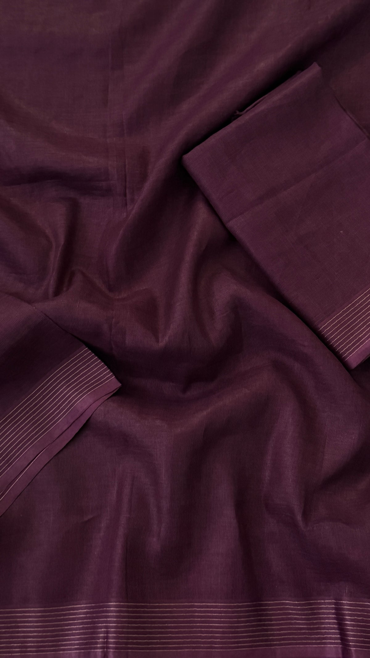 Purple Linen Saree