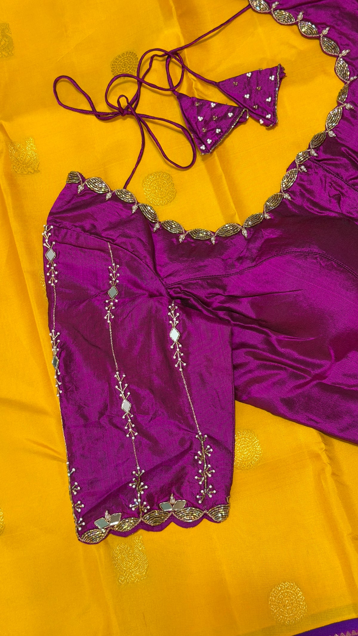Magenta Pure Silk Blouse