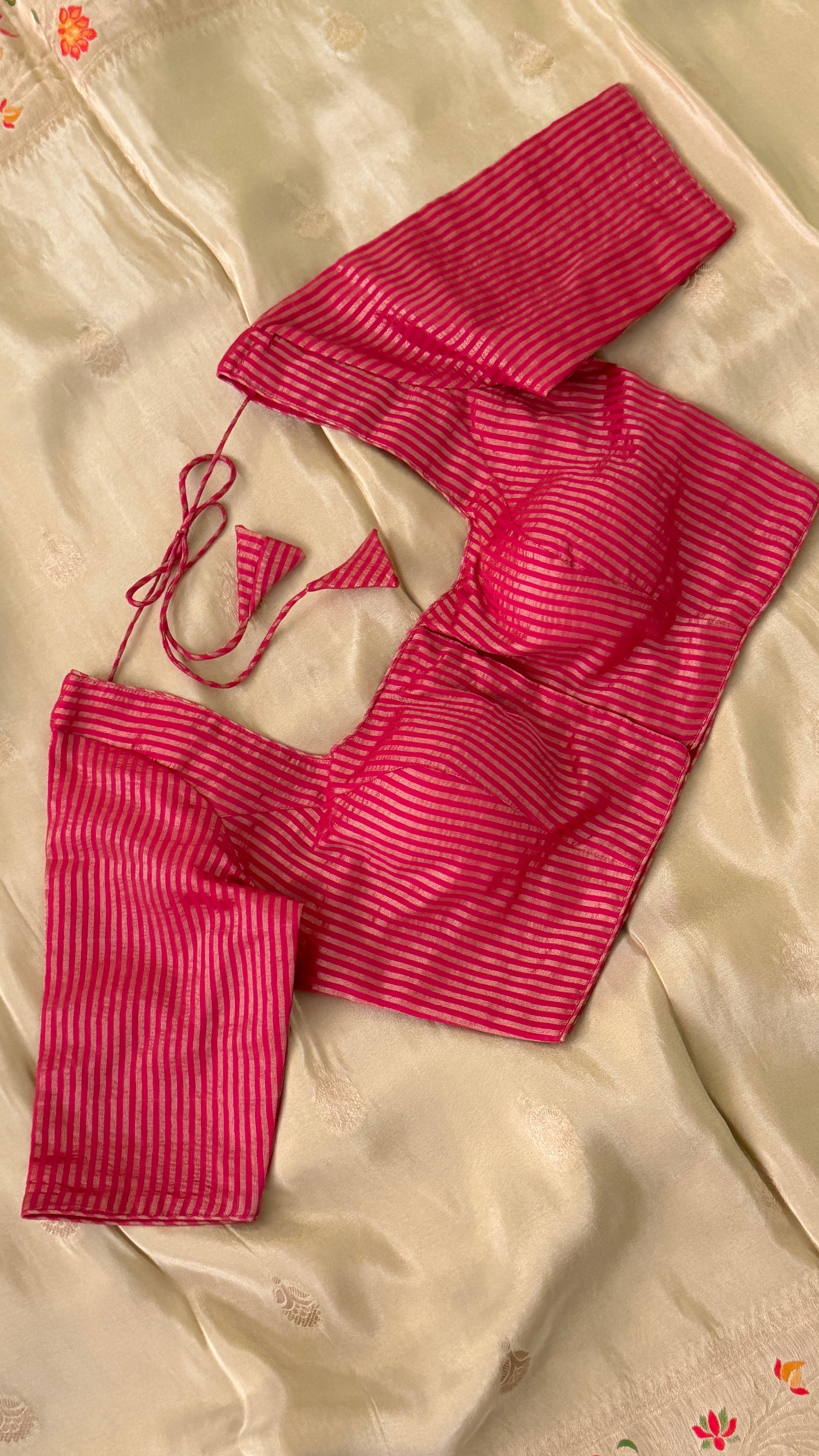 Pink & Gold Stripe Blouse