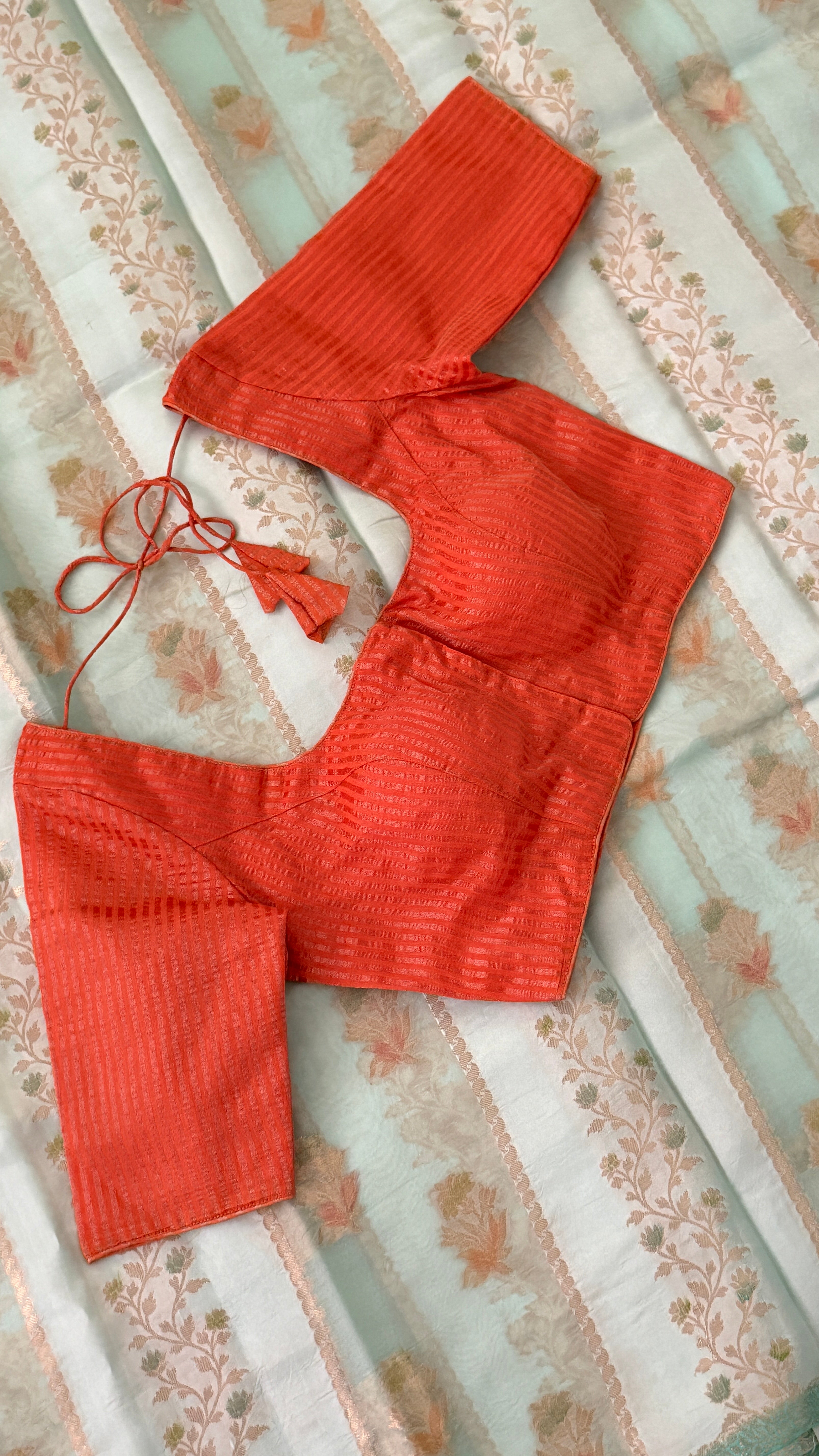 Orange & Gold Stripe Blouse