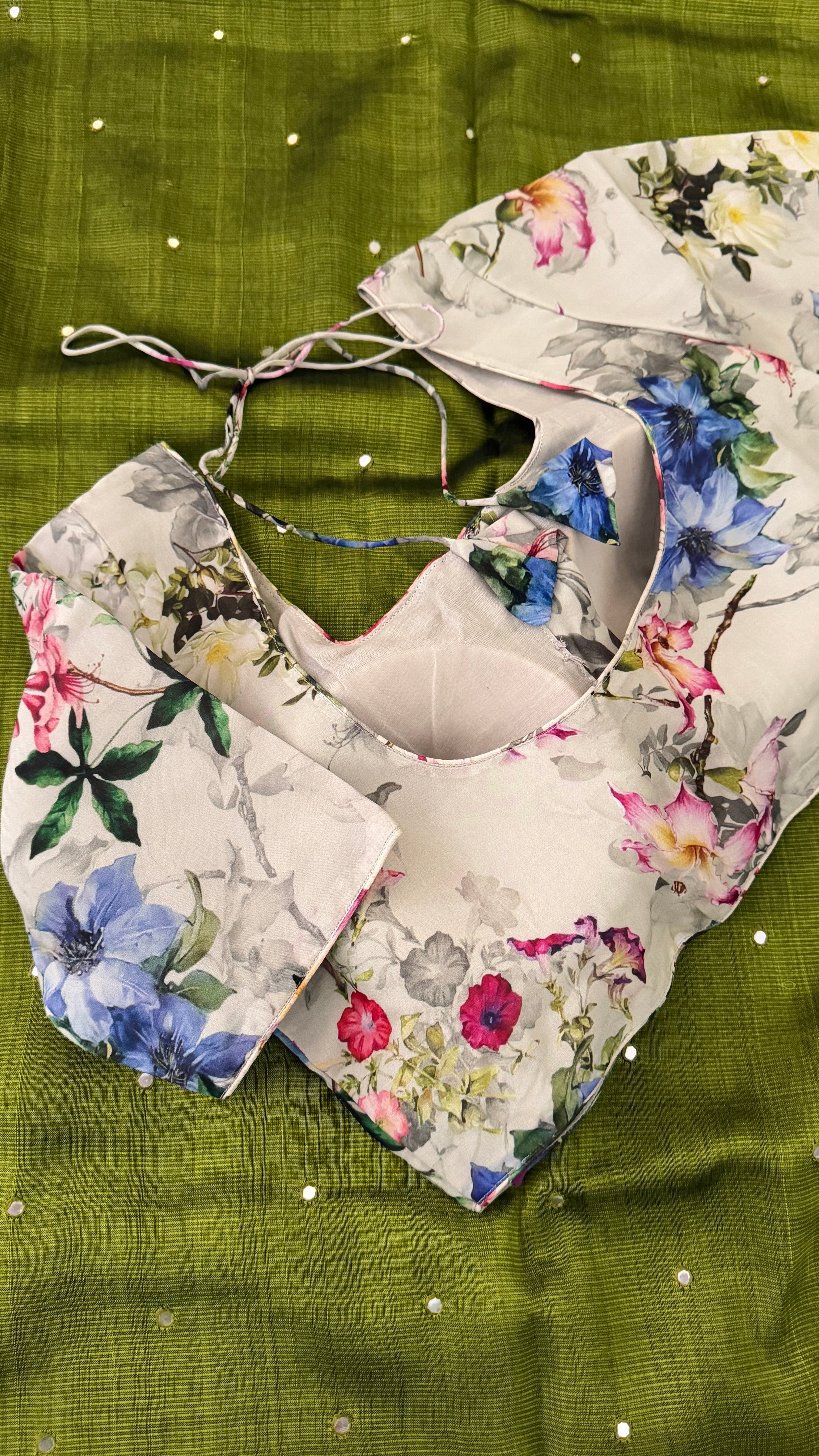 White Floral Printed Blouse