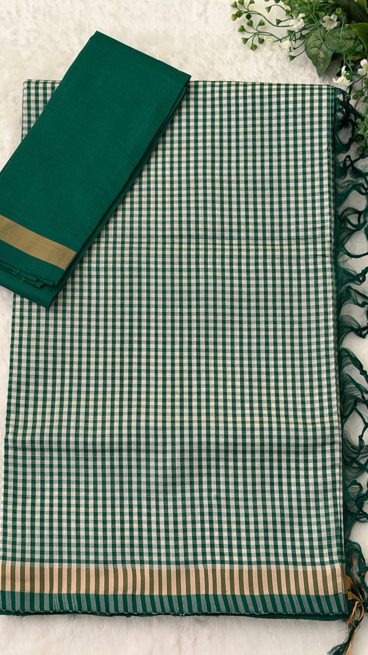 Emerald Green Venkatagiri Seiko Saree