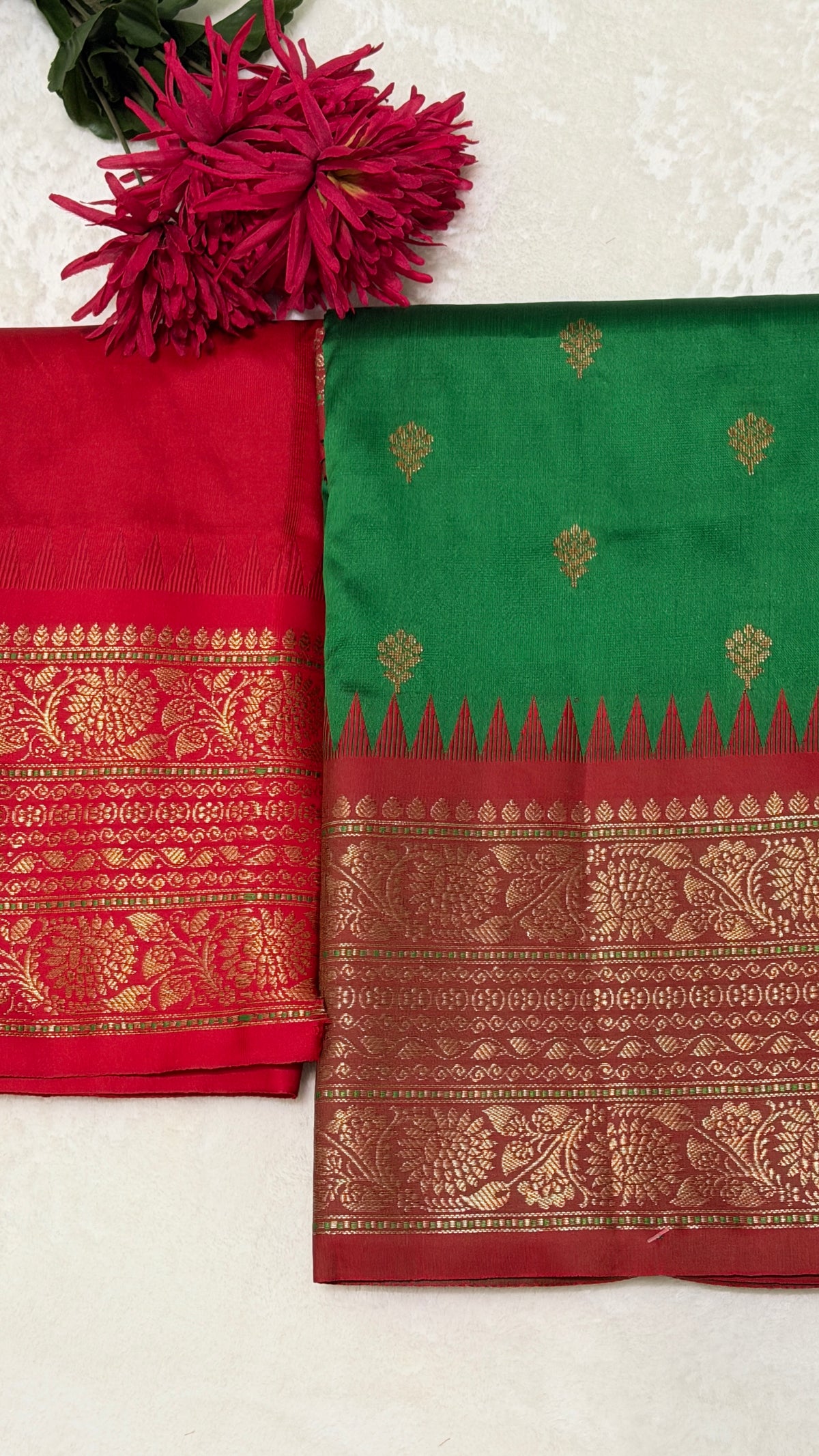 Green Semi-Silk Saree