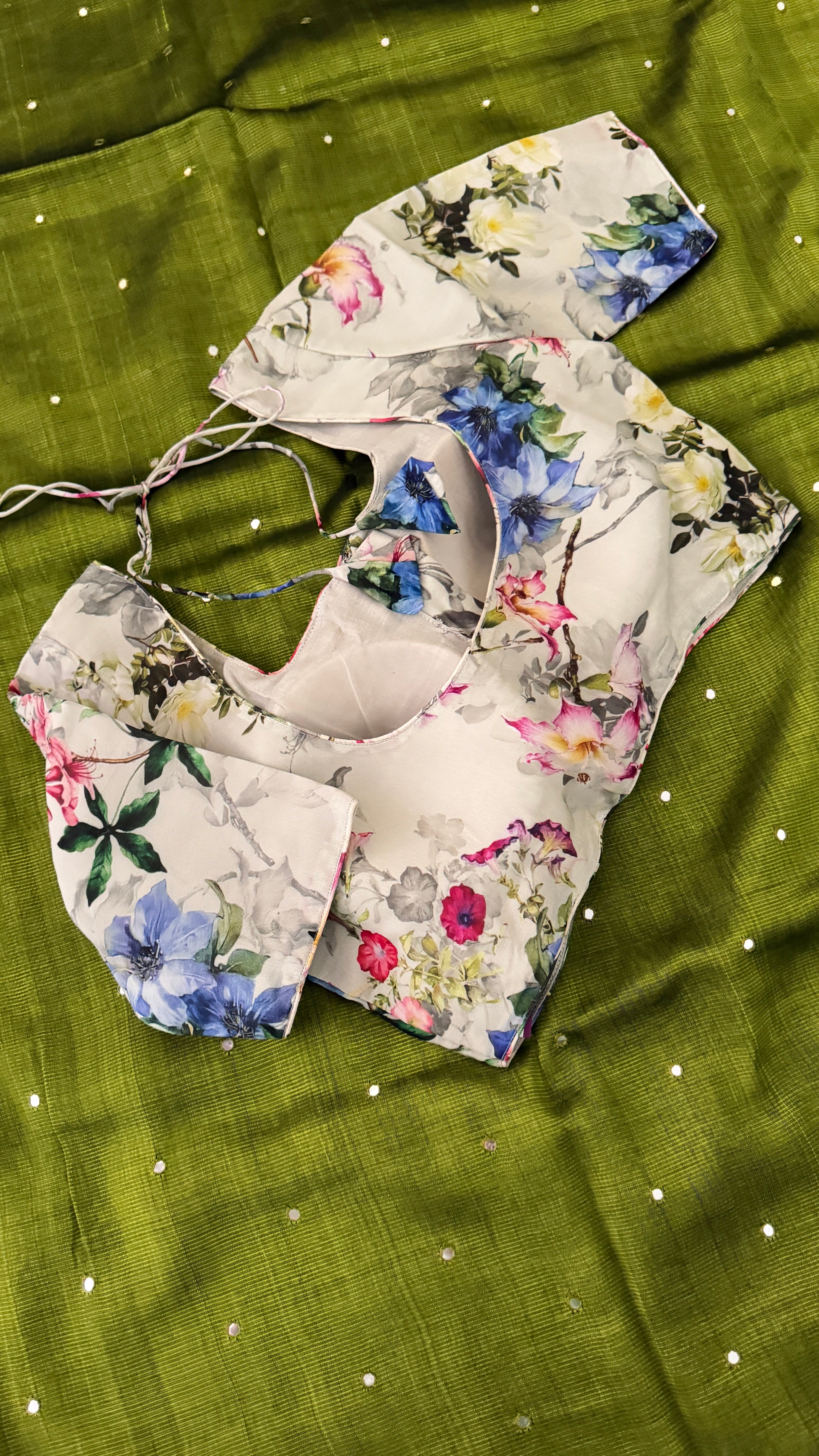 White Floral Printed Blouse
