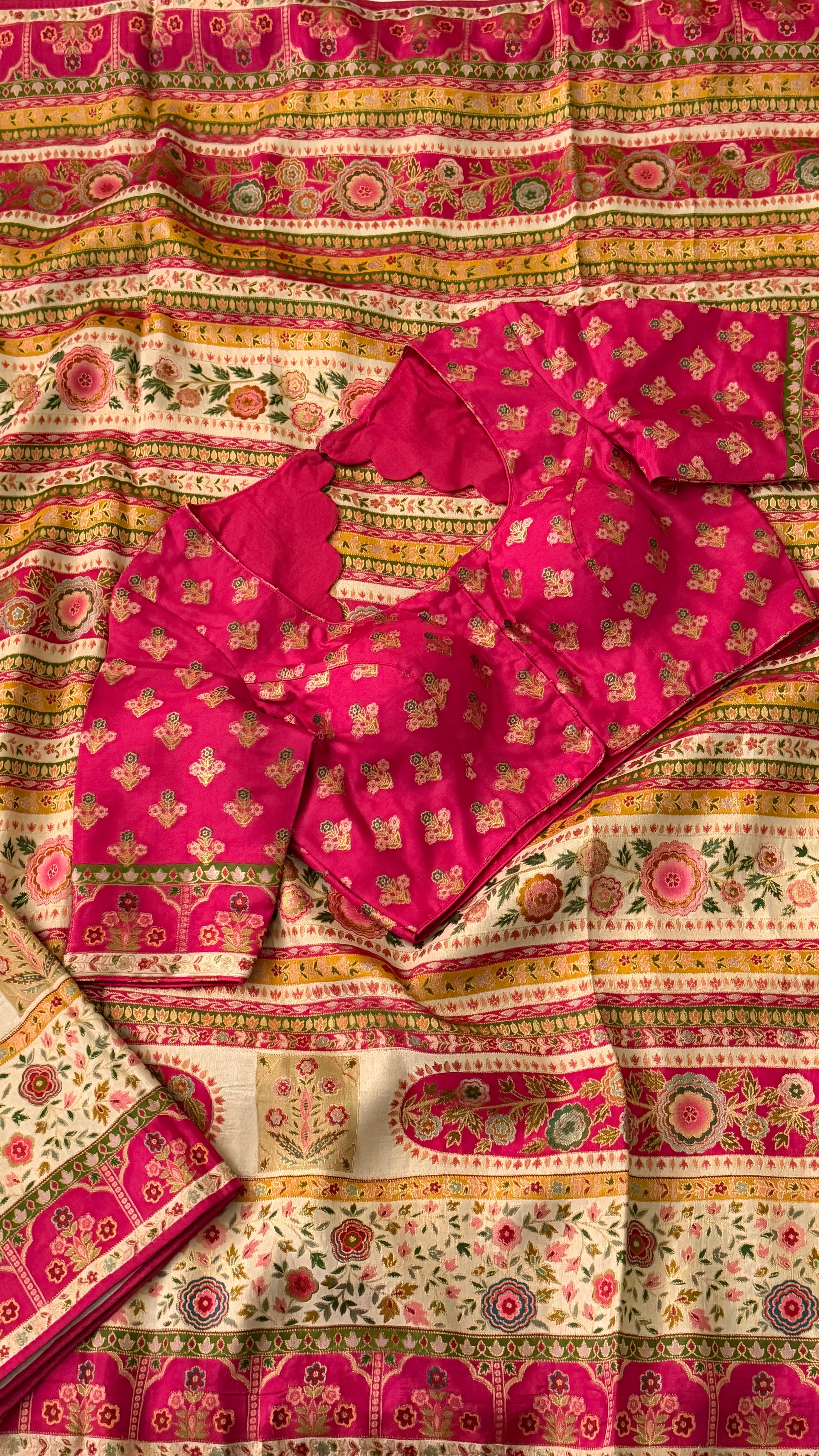 White Munga Silk Saree