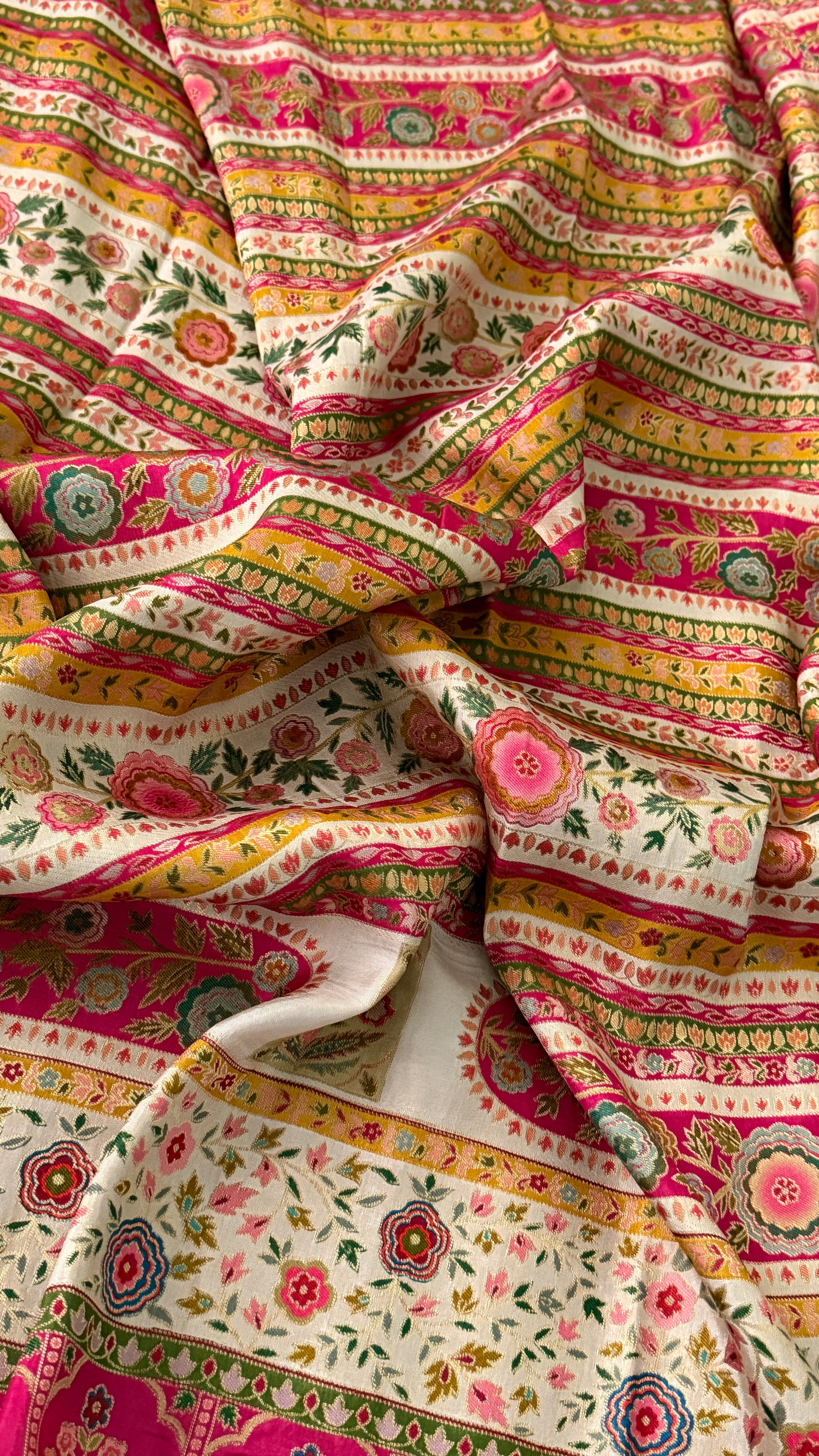 White Munga Silk Saree