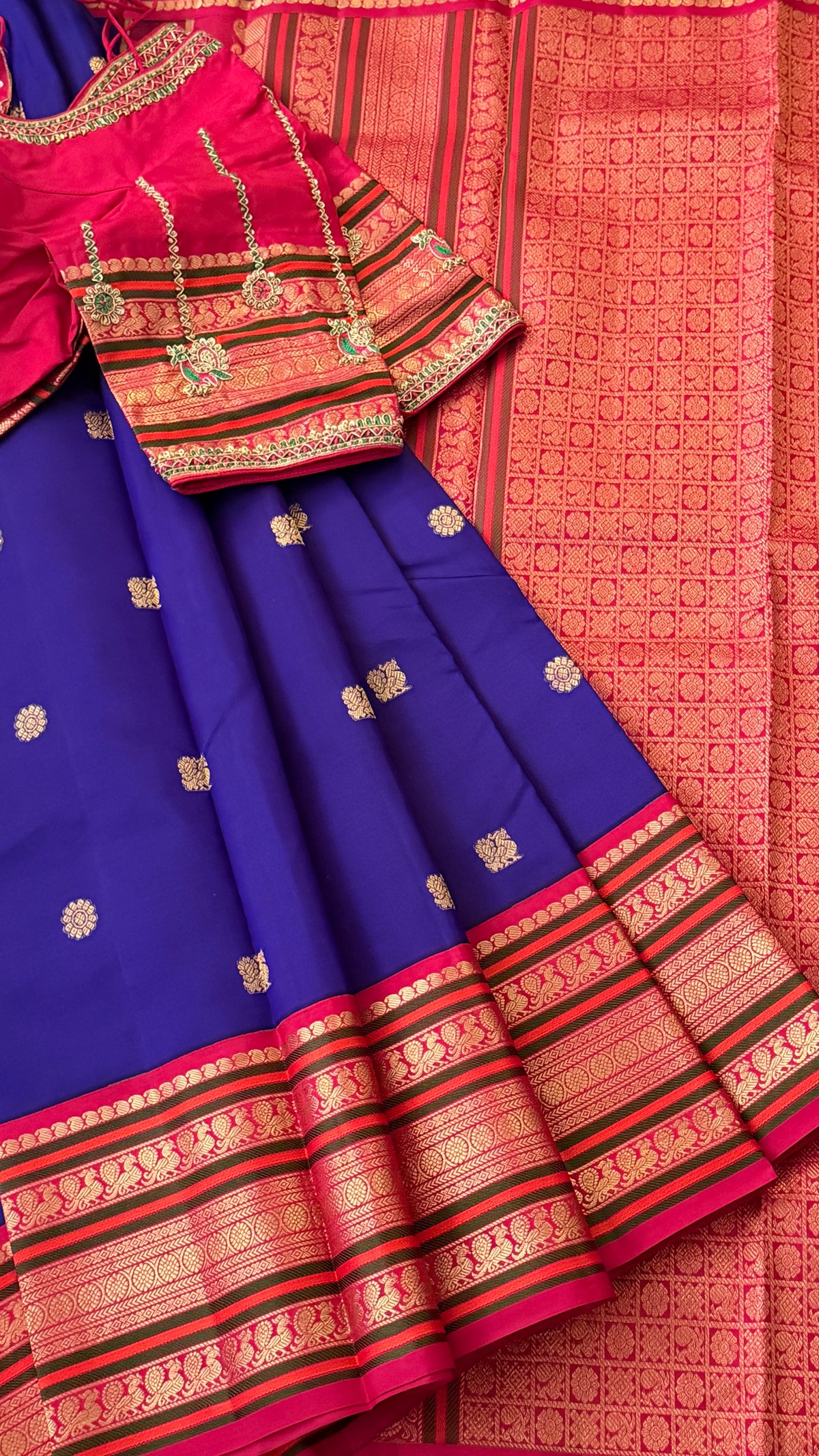 Royal Blue Kanchi Silk Saree