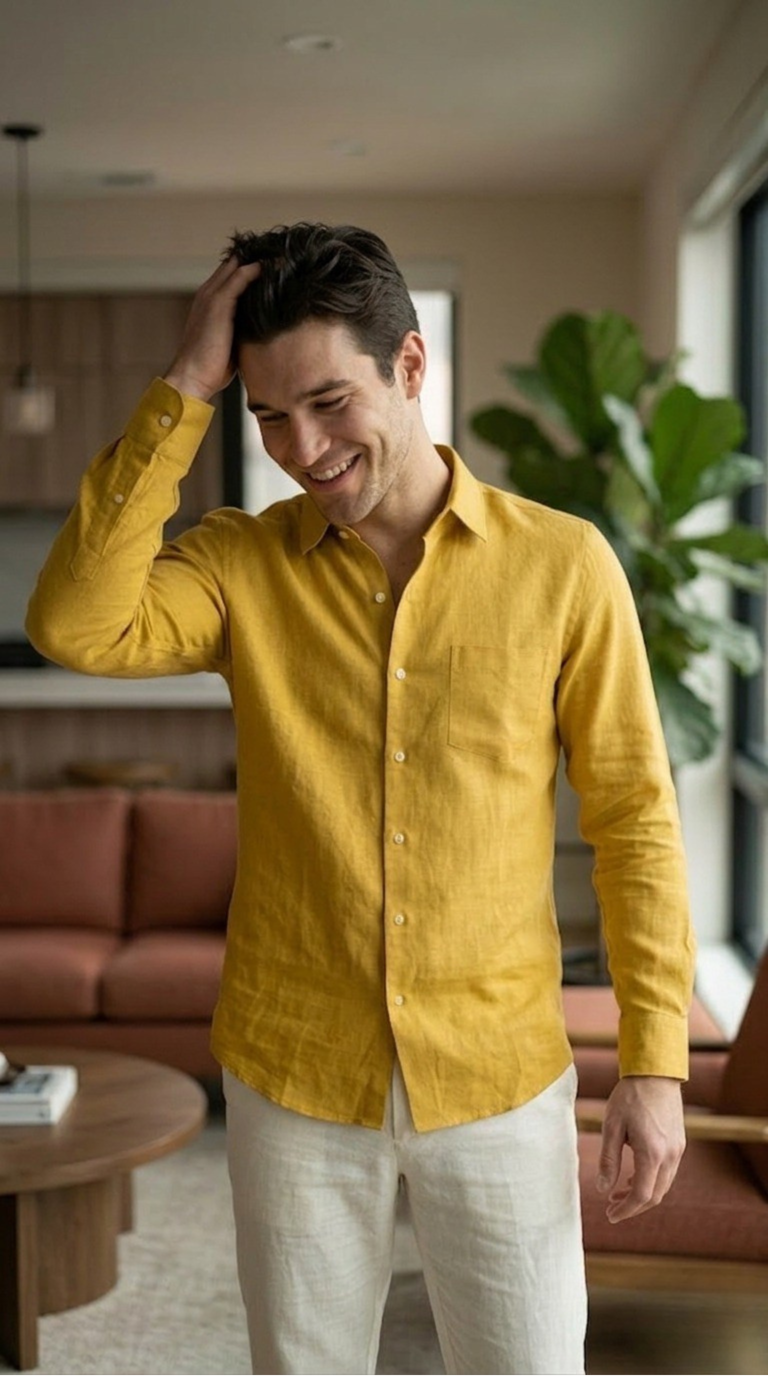 Mustard Linen Shirt