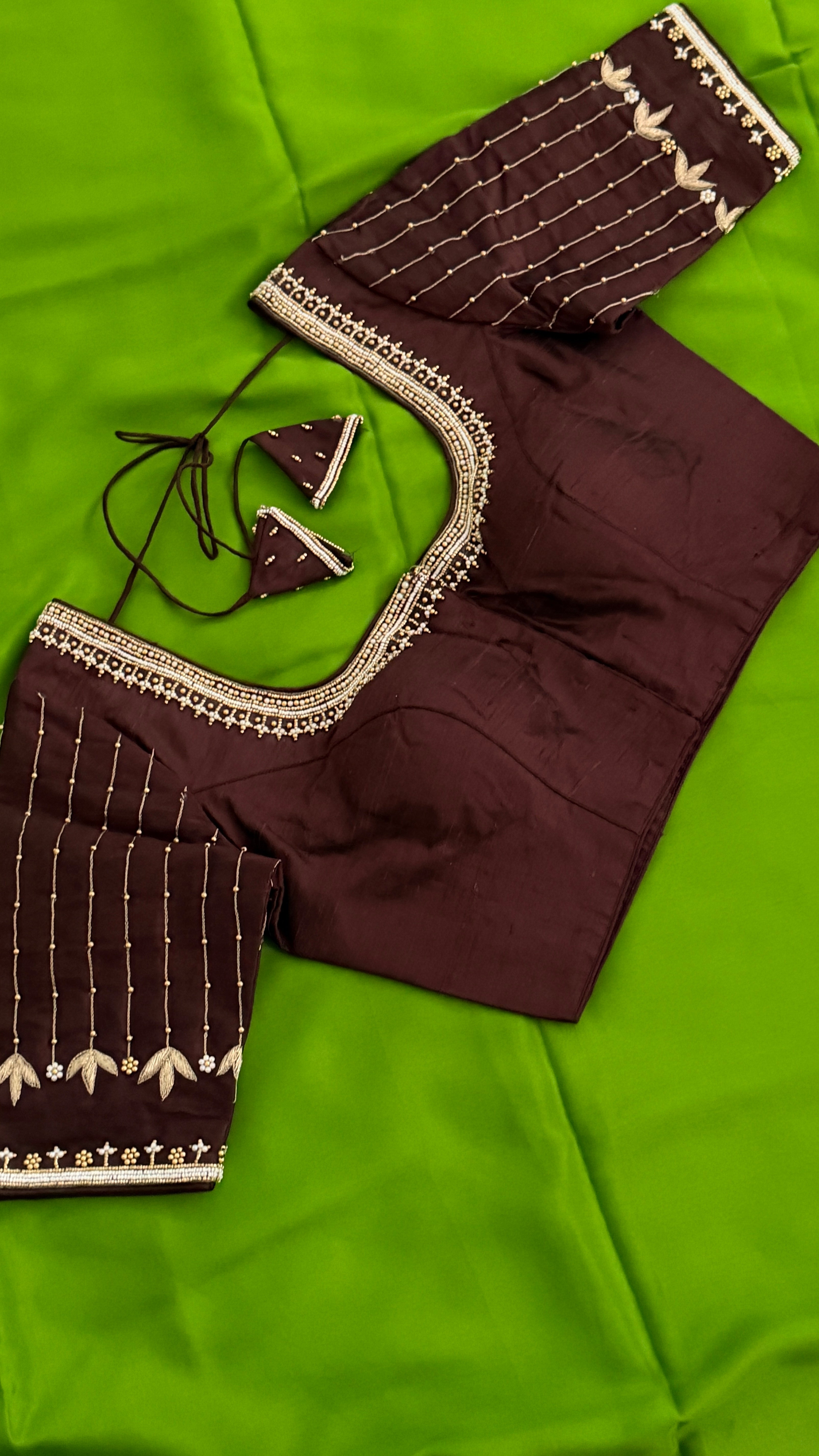 Brown Vine Drop Blouse