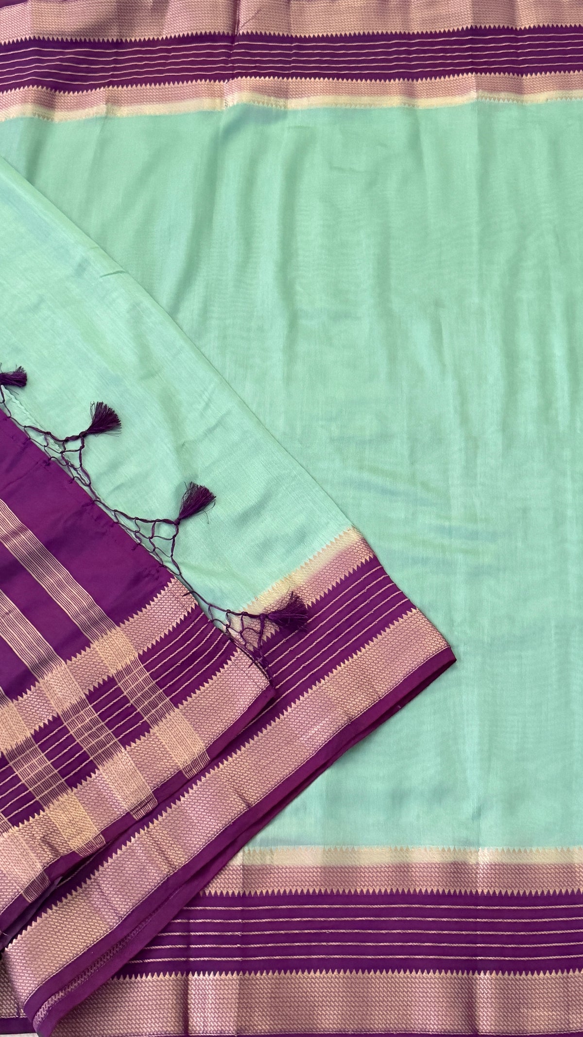 Aqua Blue Soft Cotton Saree