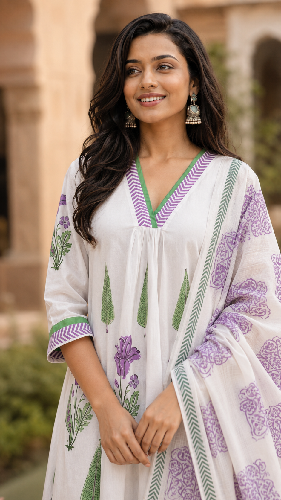 White Cotton Salwar Suit