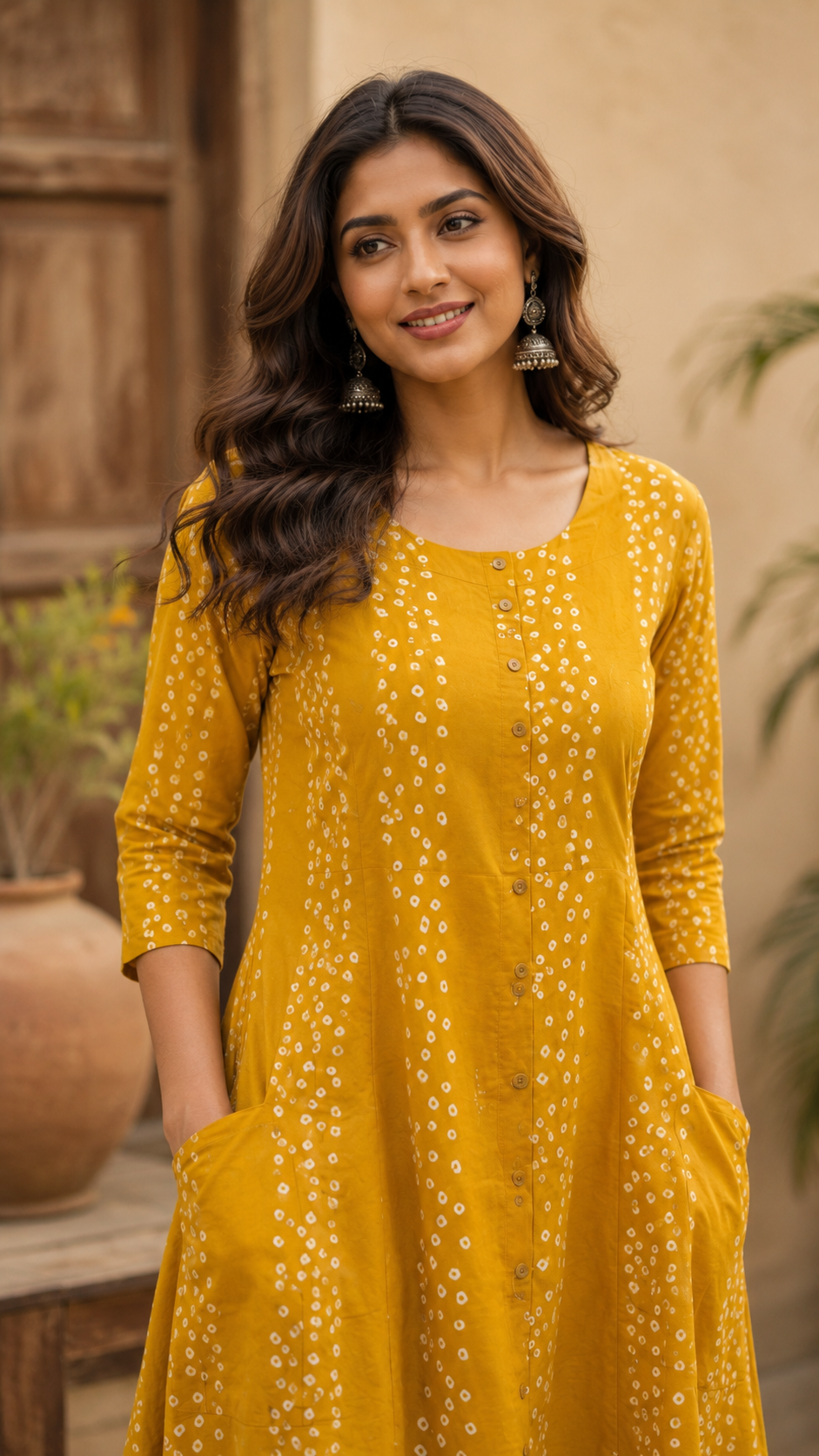 Mustard Cotton Midi